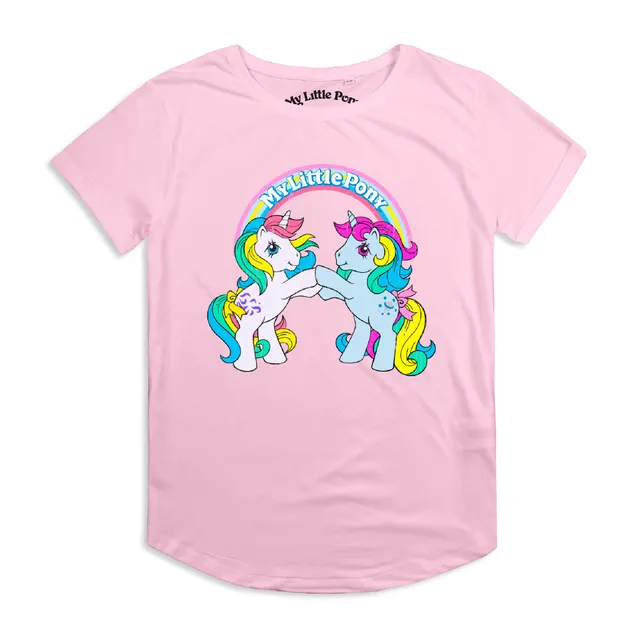 my-little-pony-bright-rainbow-t-shirt-femme-rose-clair image 1