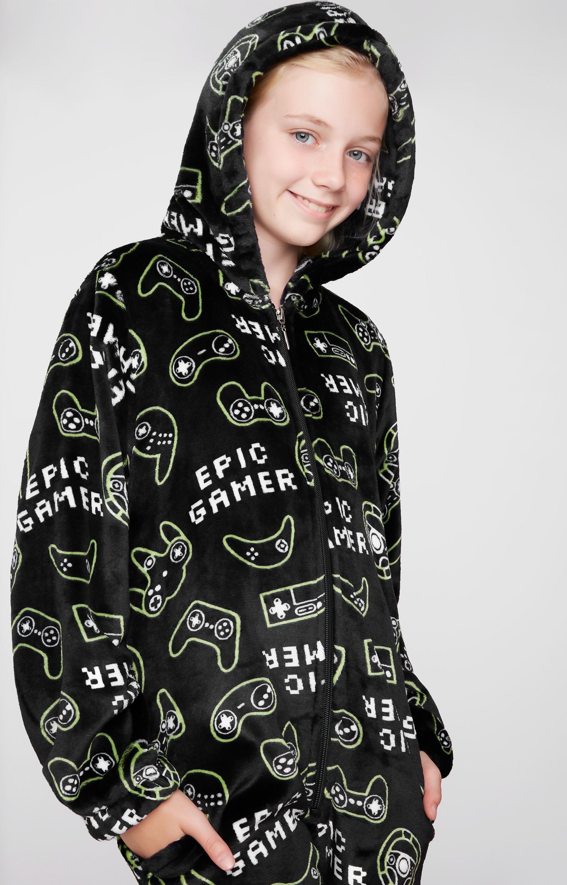 citycomfort-onesie-enfant-polaire-gaming-9-10-ans-pyjama image 5