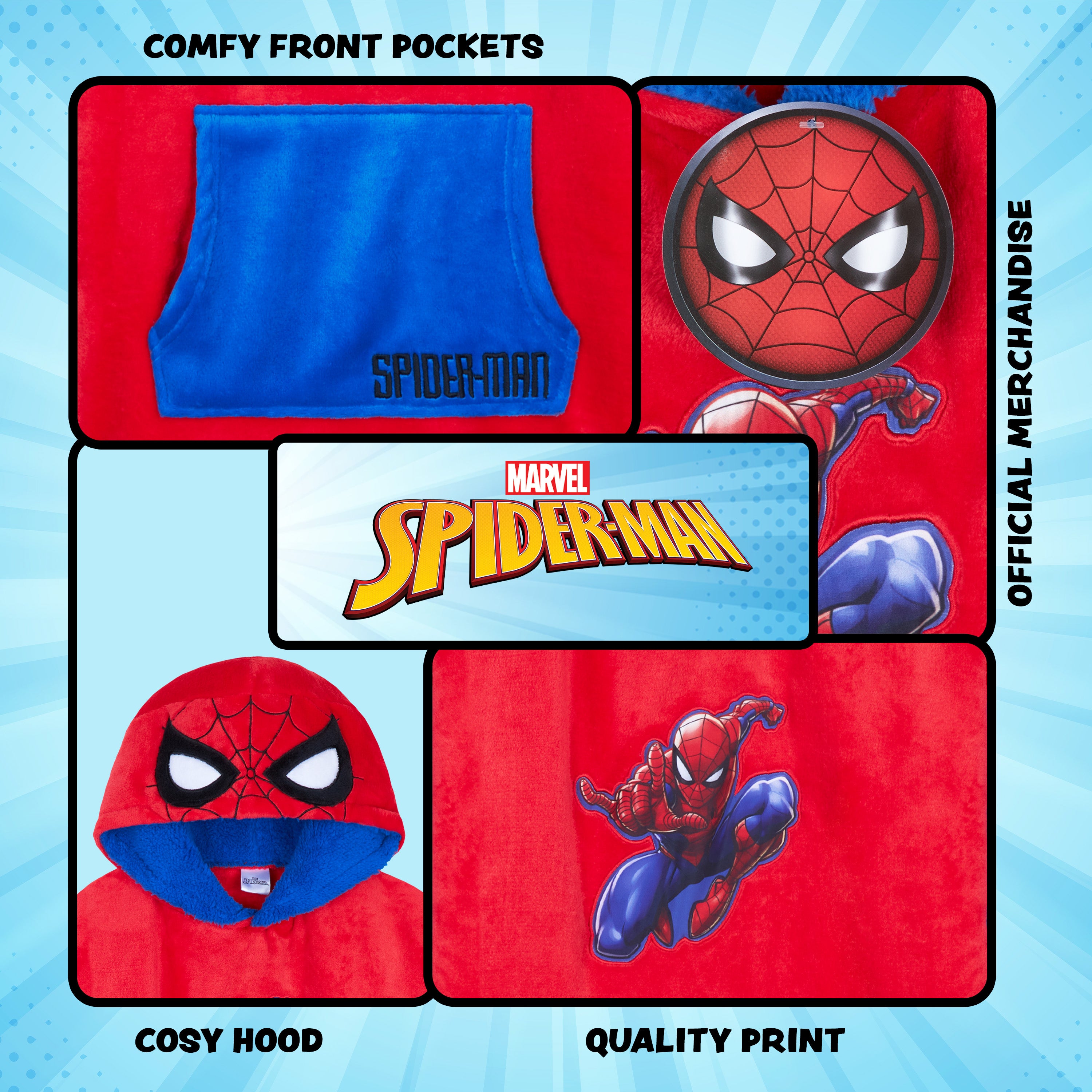 marvel-plaid-capuche-spiderman-enfant-oversize image 5