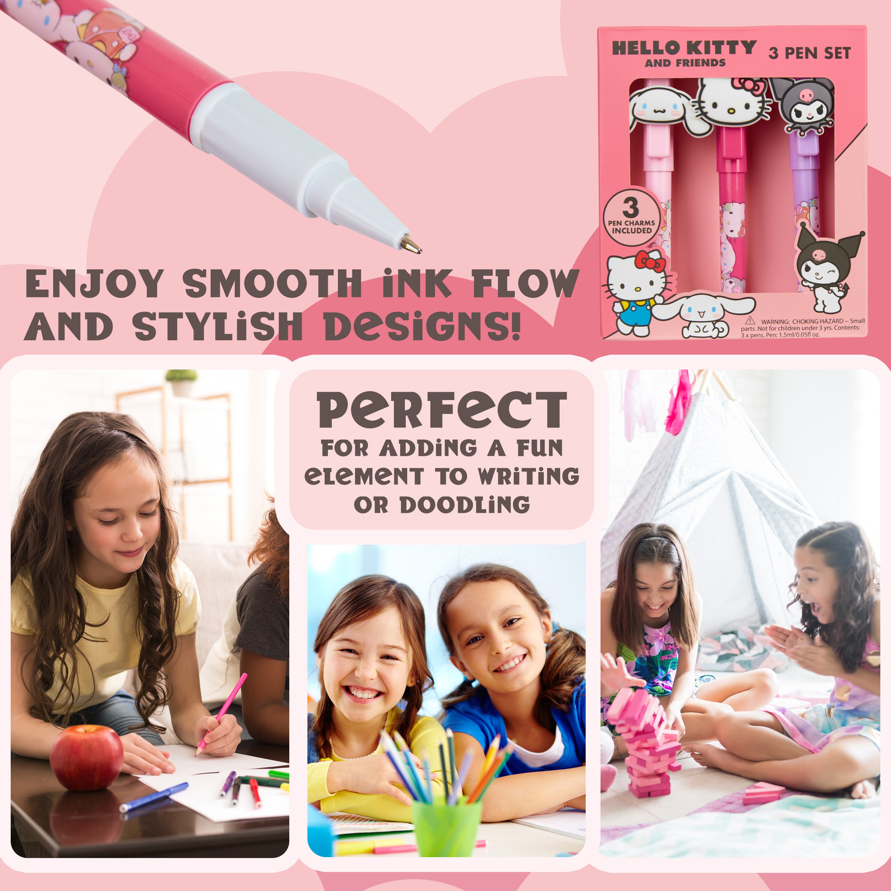 hello-kitty-stylos-bille-lot-de-3-toppers-personnages image 5