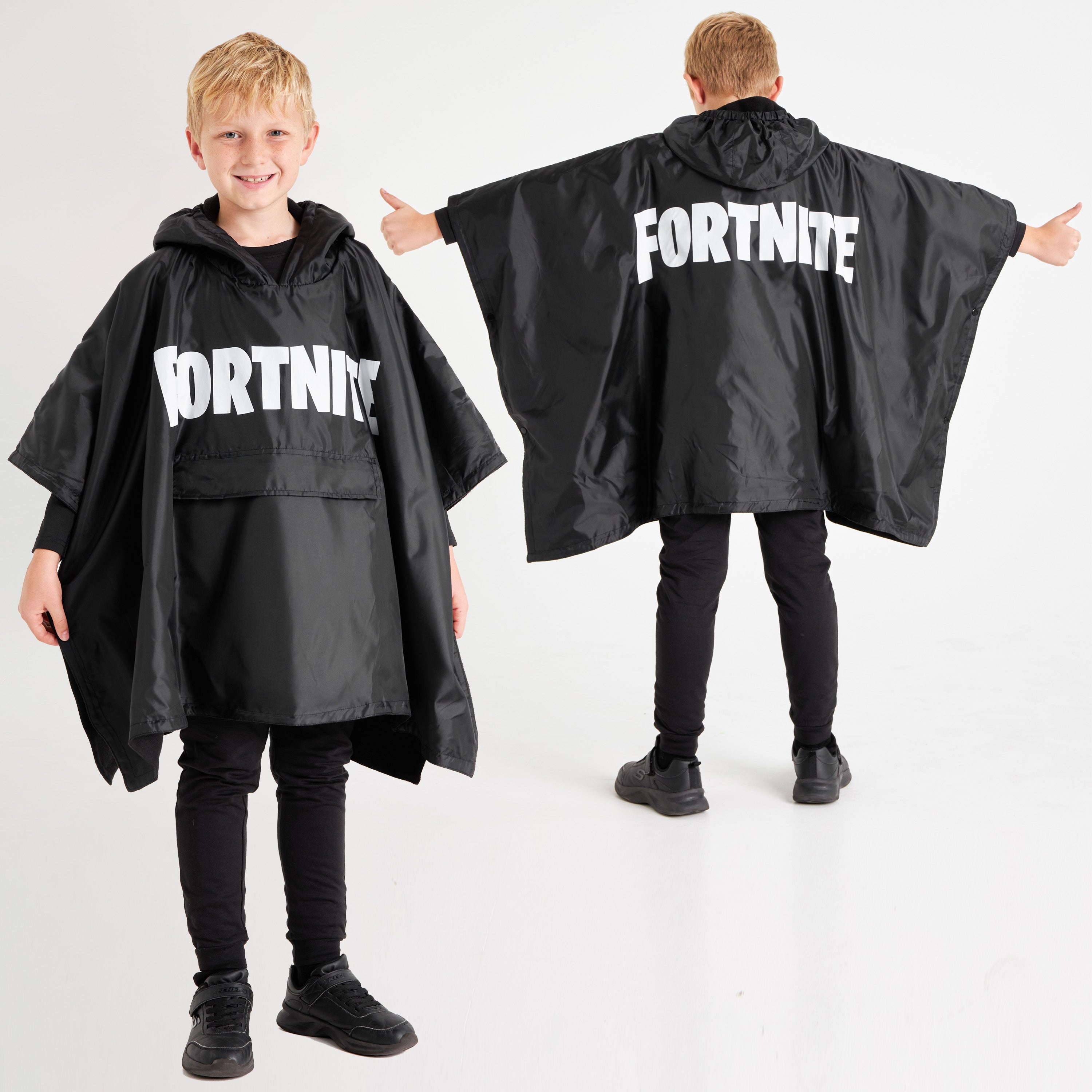 fortnite-poncho-pluie-gar-on-capuche-doublure-polaire image 3