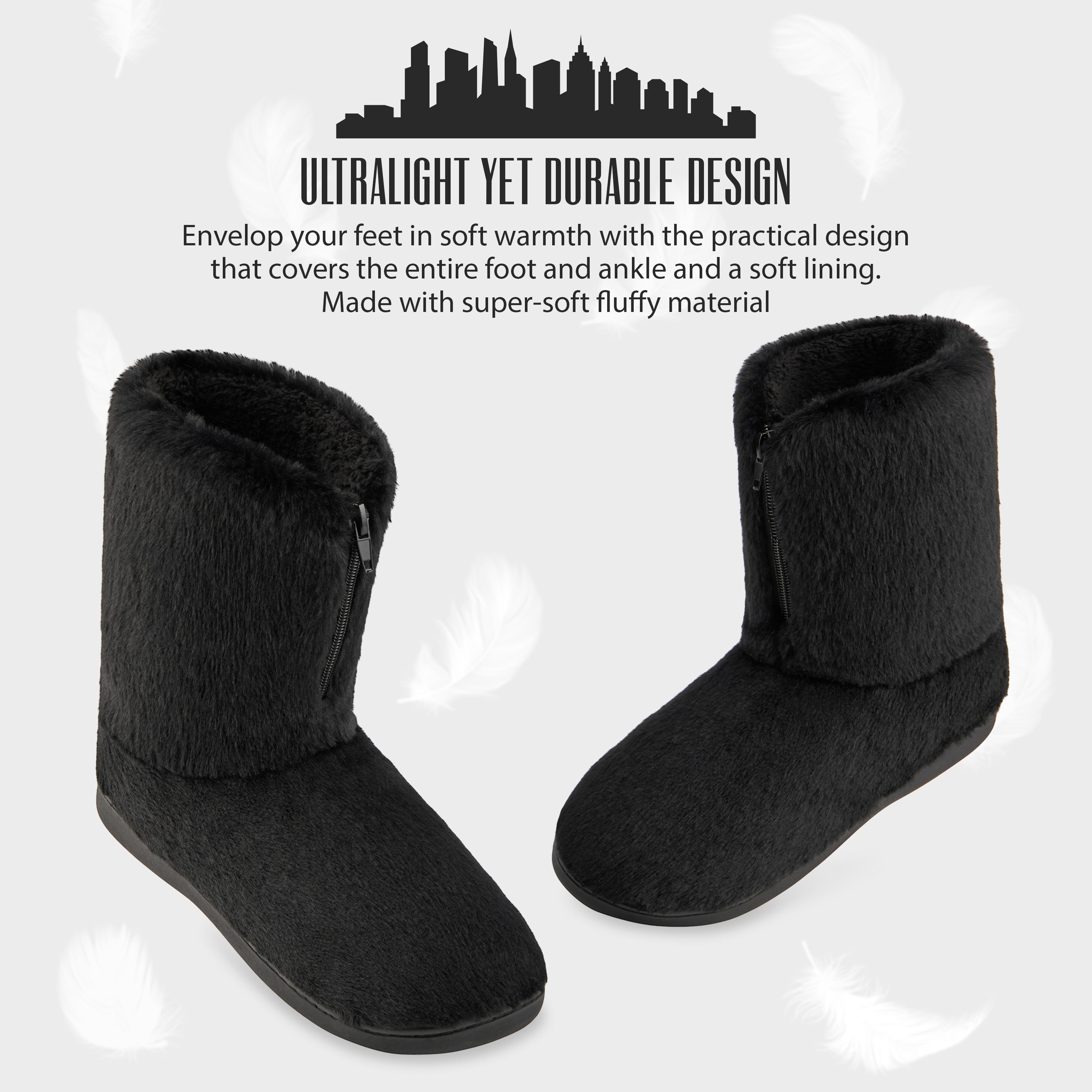 get-trend-citycomfort-bottines-pantoufles-femme-noir-fourr-es image 6