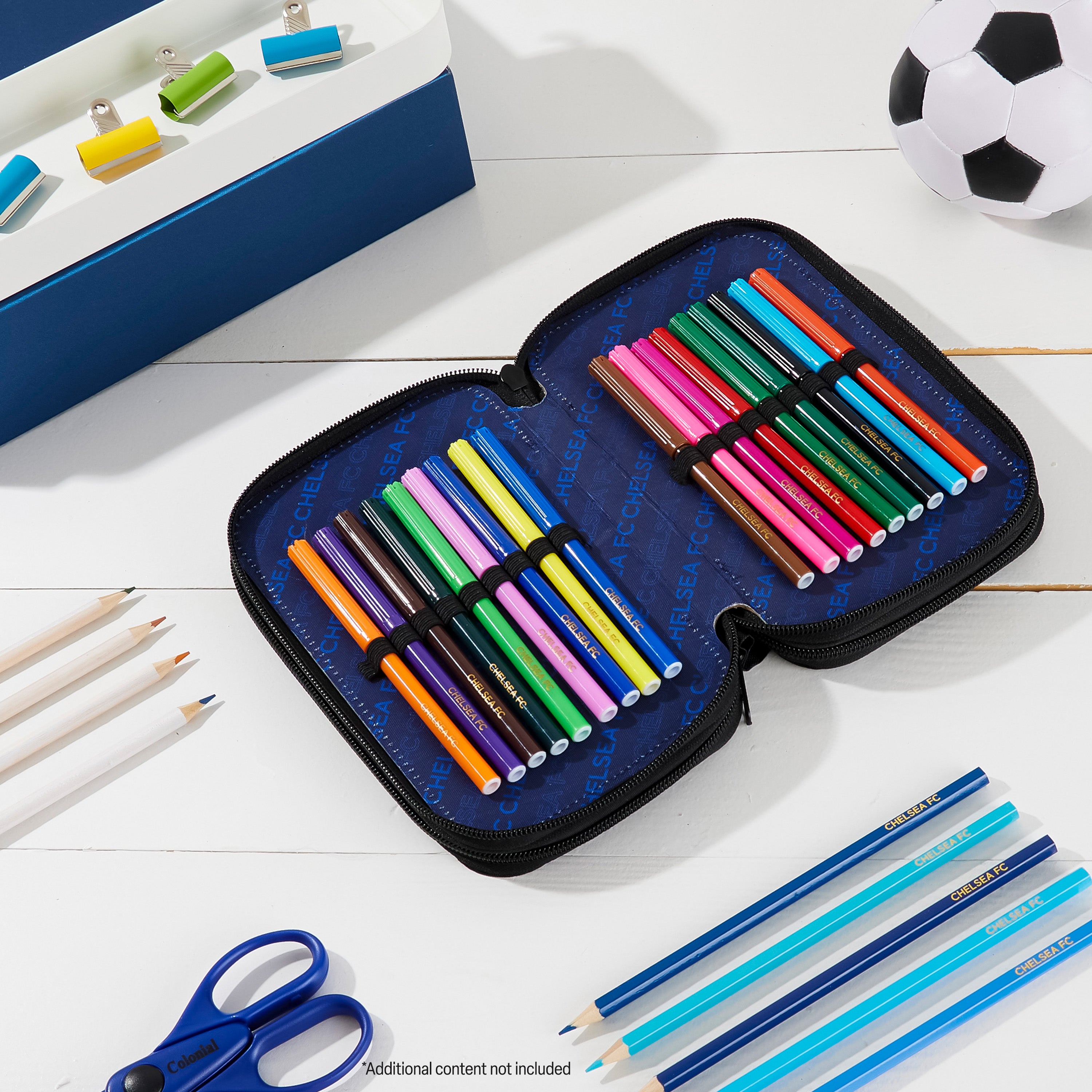 chelsea-fc-trousse-garnie-enfant-3-compartiments-foot image 2