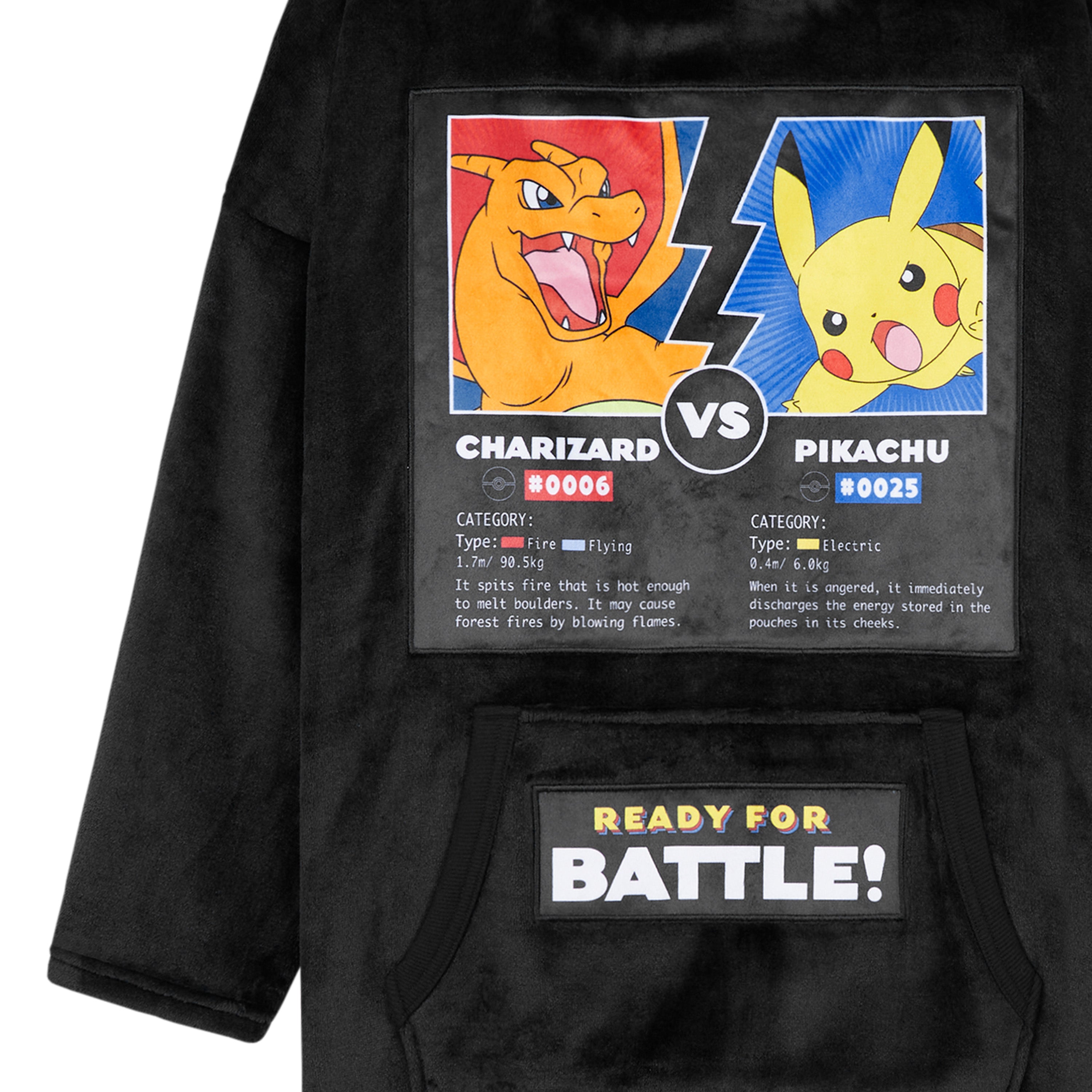 pok-mon-sweat-hoodie-plaid-gar-on-polaire-oversize-pikachu image 3