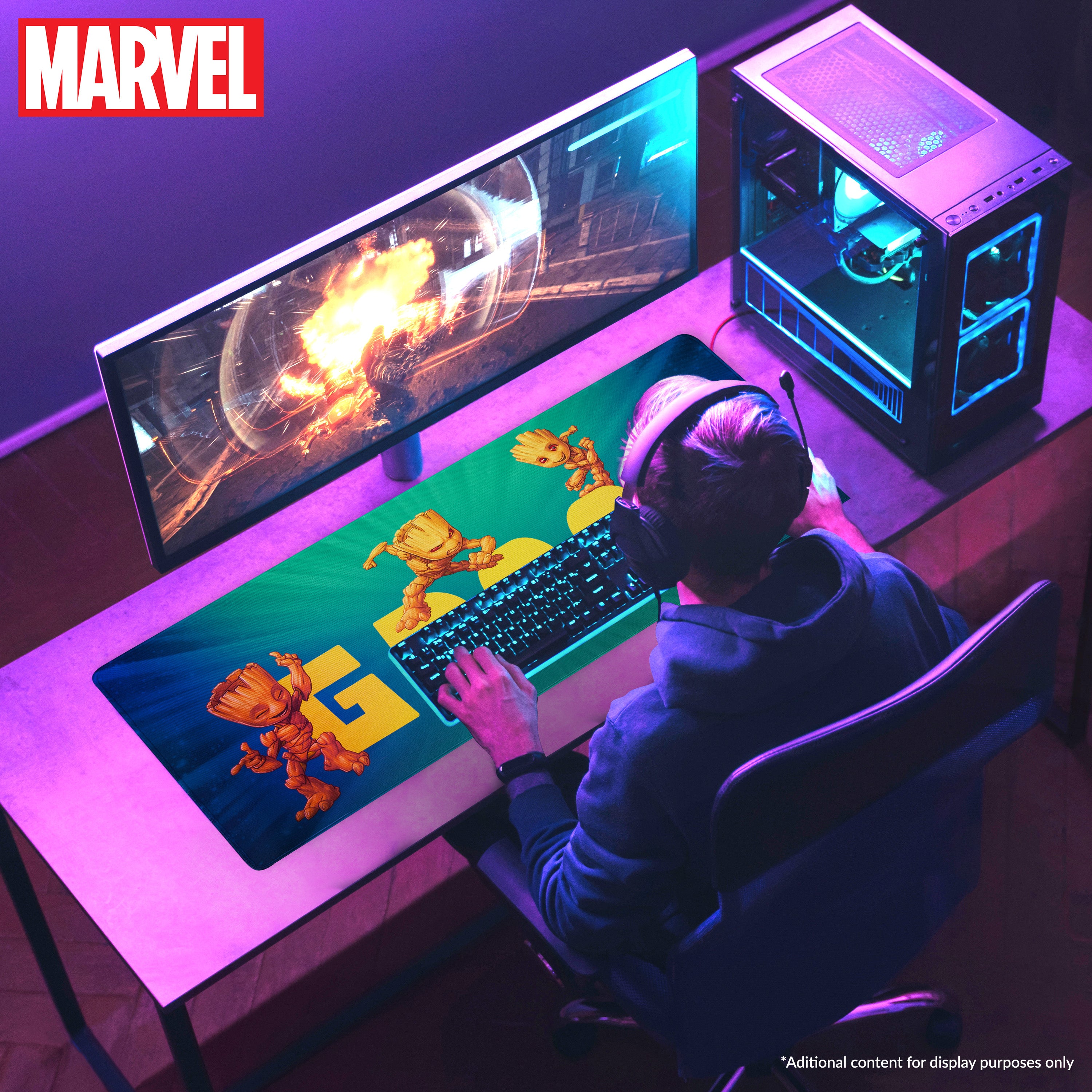 marvel-groot-tapis-souris-xxl-bureau-vert image 2