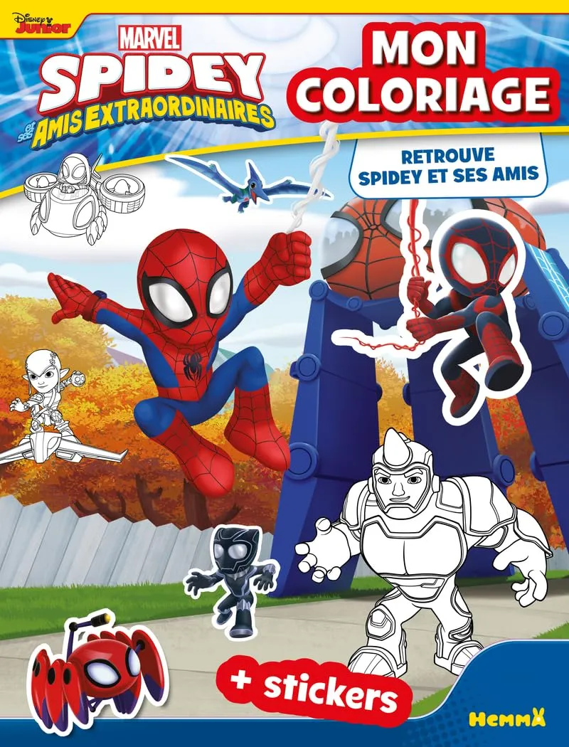 marvel-spidey-et-ses-amis-livre-coloriage-cherche-et-trouve-stickers-4-ans image 1