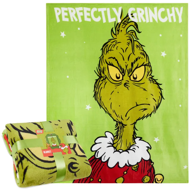 grinch-plaid-polaire-150x130-cm-couverture-canap-festive image 1