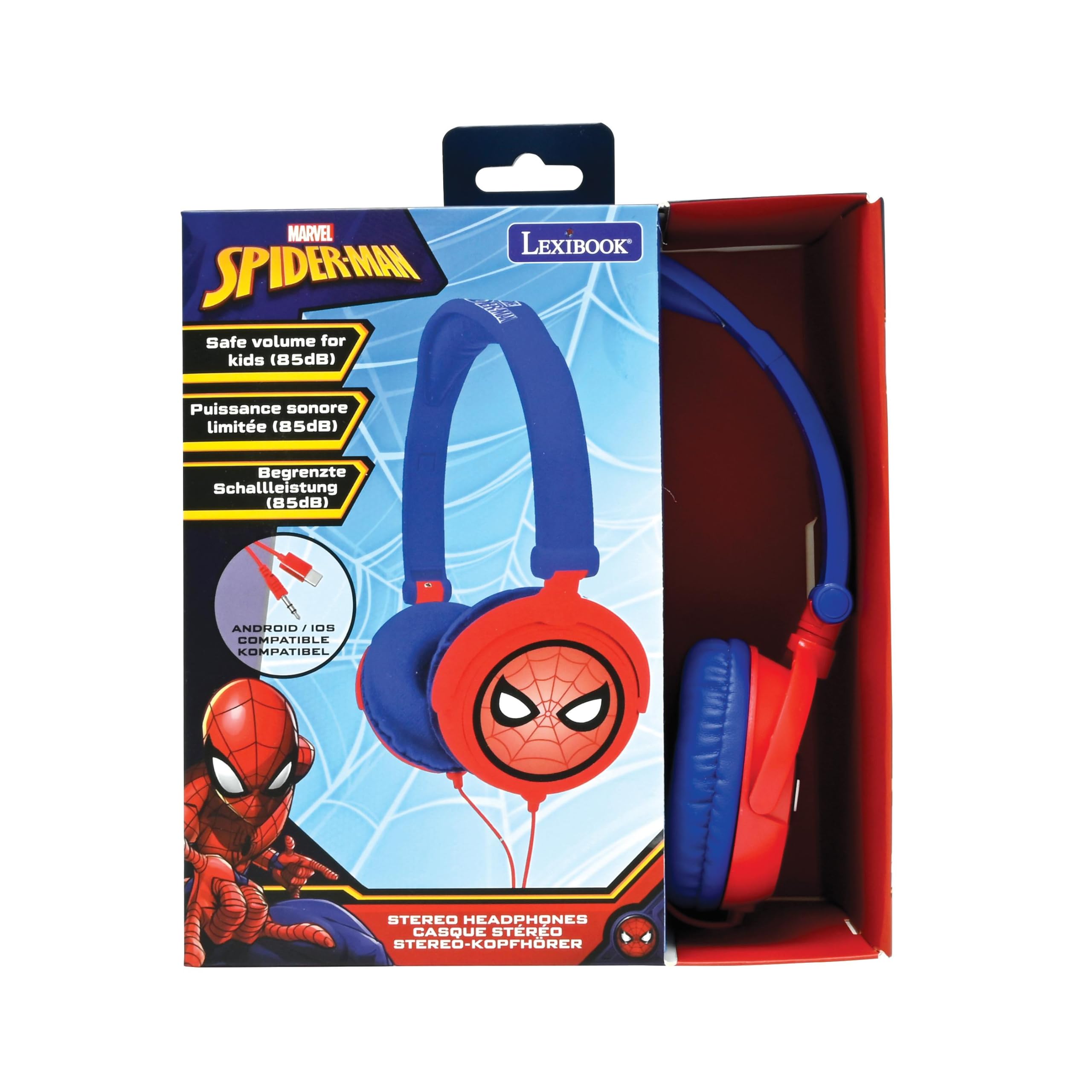 lexibook-spider-man-hp010sp-casque-enfant-st-r-o-jack image 5