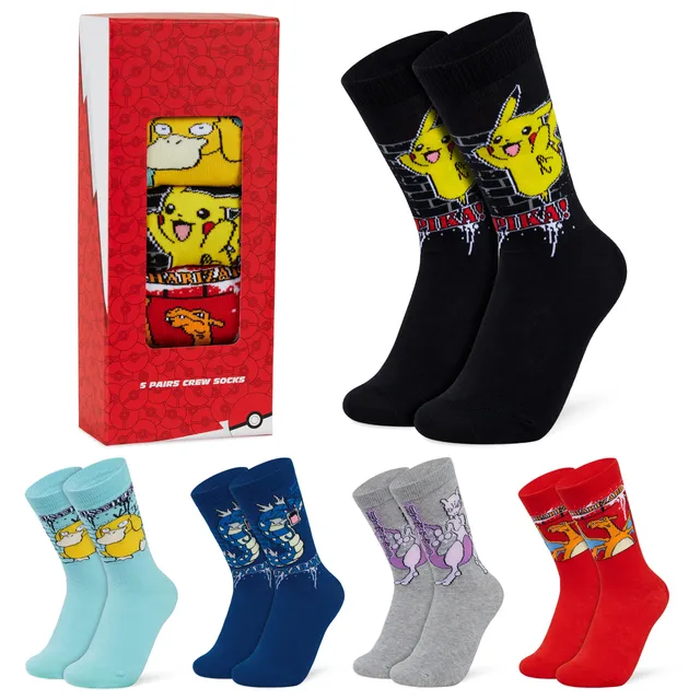 pok-mon-chaussettes-gar-on-lot-5-paires-pikachu-coton image 1
