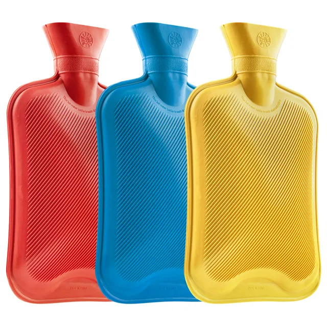 bouillotte-eau-caoutchouc-1-8l-lot-3-bleu-rouge-jaune image 1