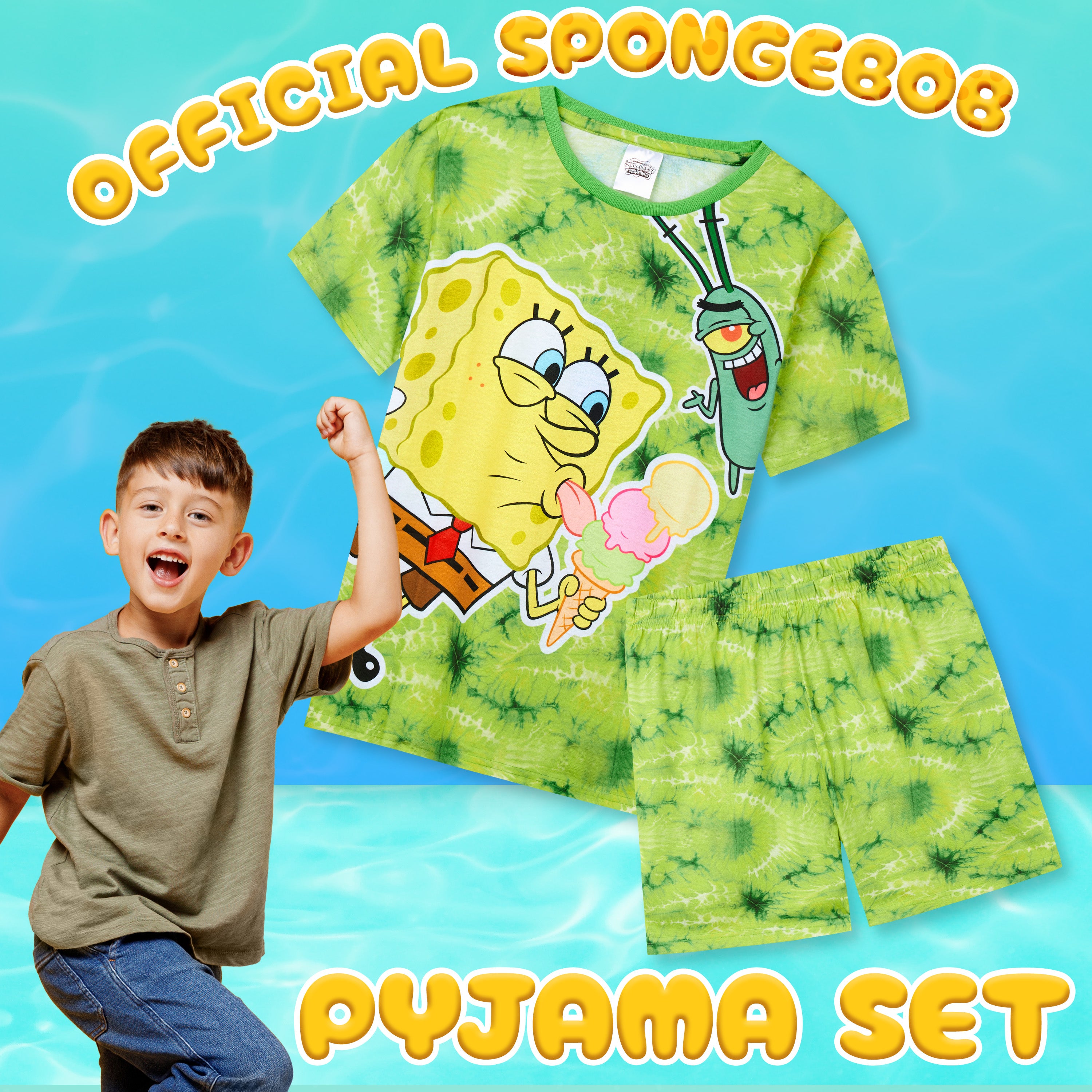 bob-l-ponge-pyjama-gar-on-short-t-7-8-ans image 2