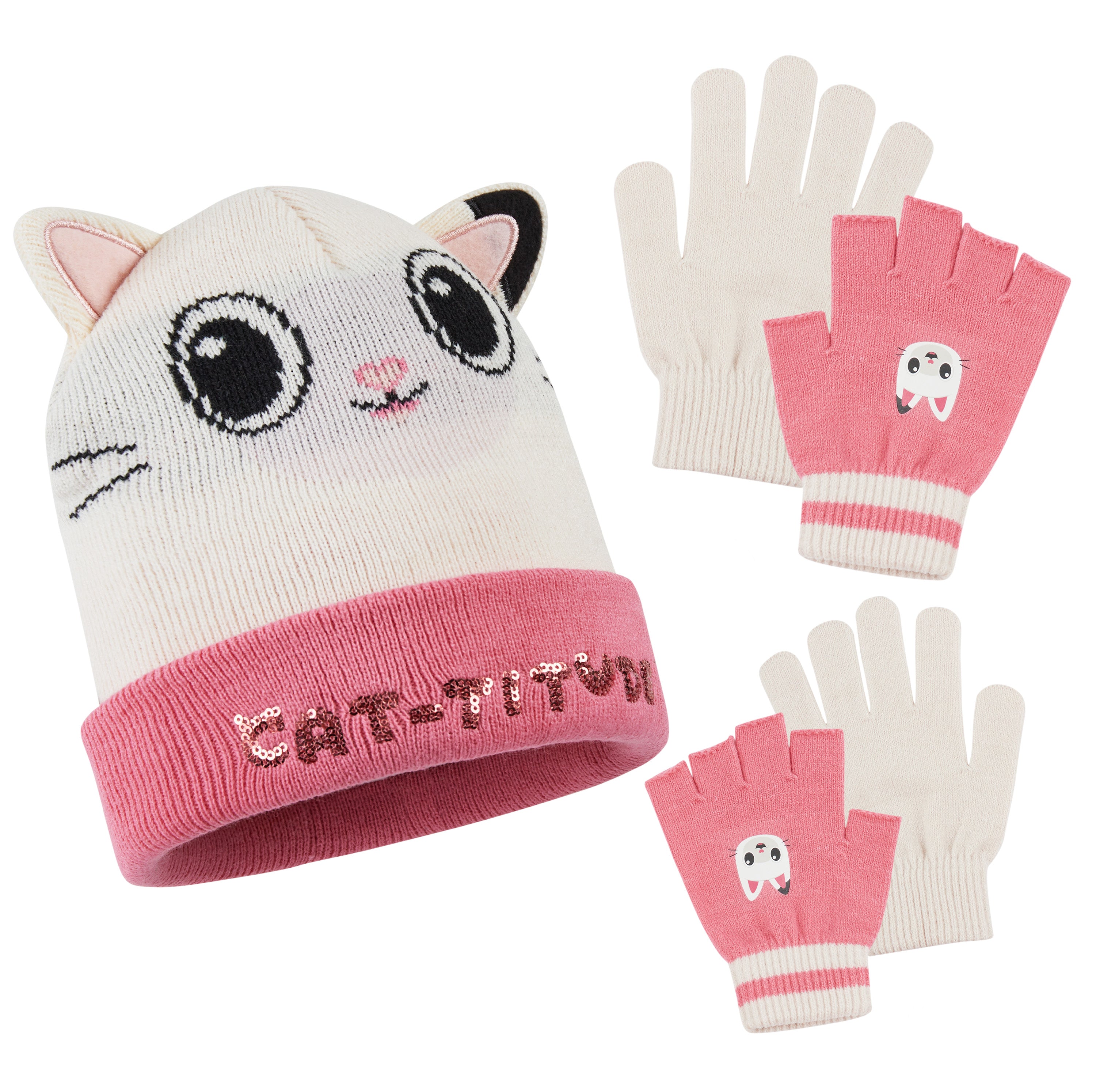 gabby-s-dollhouse-ensemble-bonnet-et-gants-fille-2-pi-ces-2-8-ans image 1