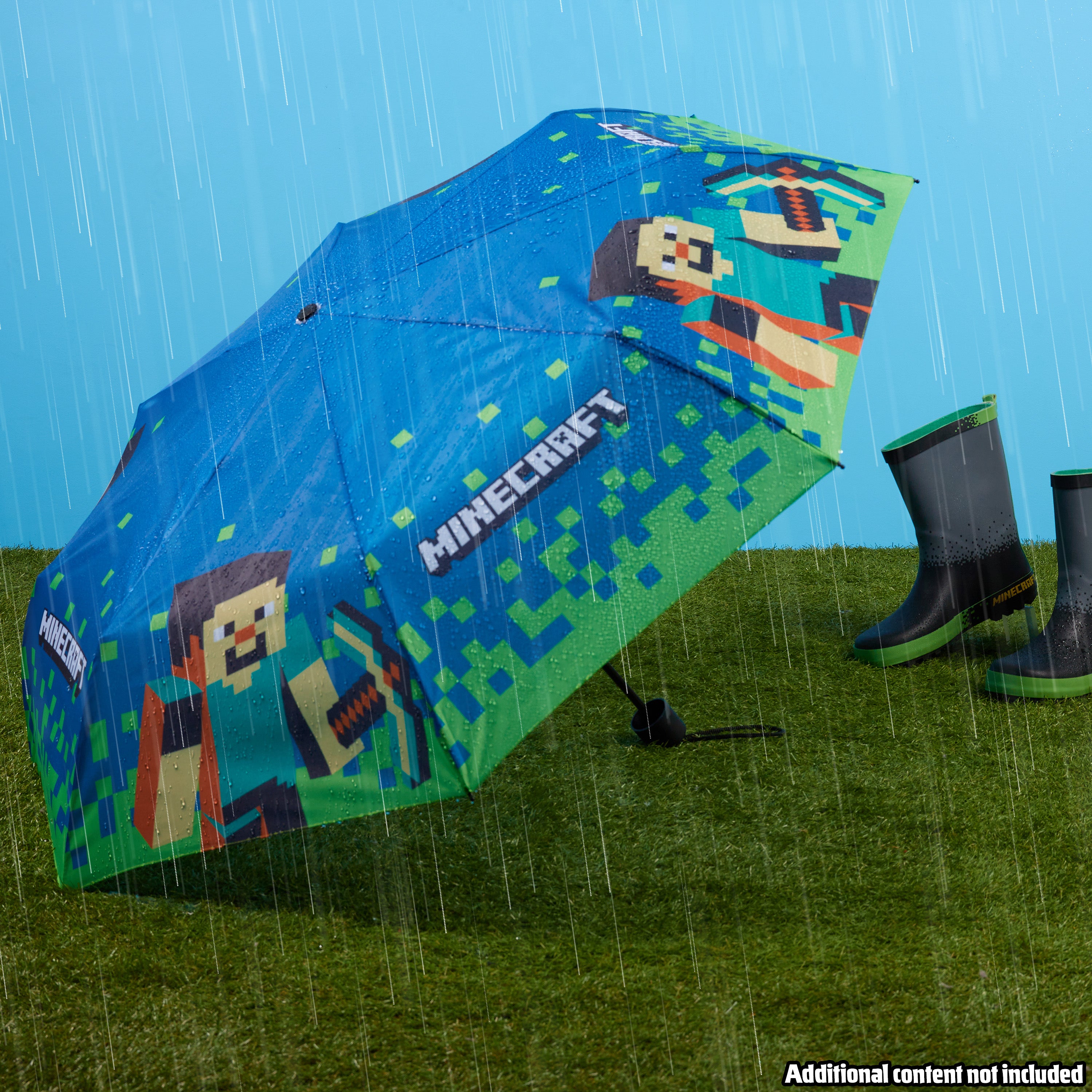 minecraft-parapluie-pliable-t-lescopique-enfant-l-ger image 2