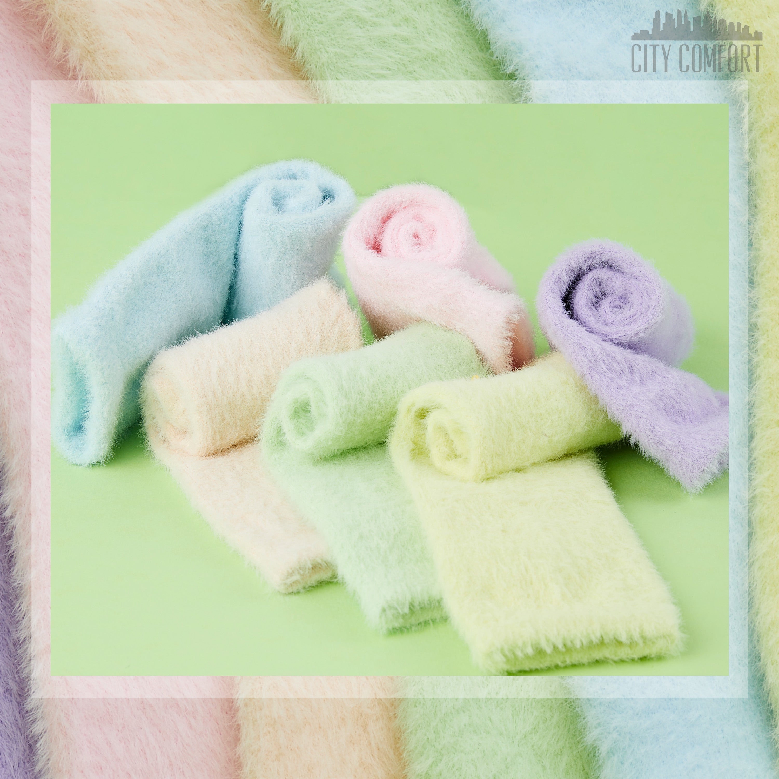 citycomfort-chaussettes-pilou-femme-x6-multicolore image 2