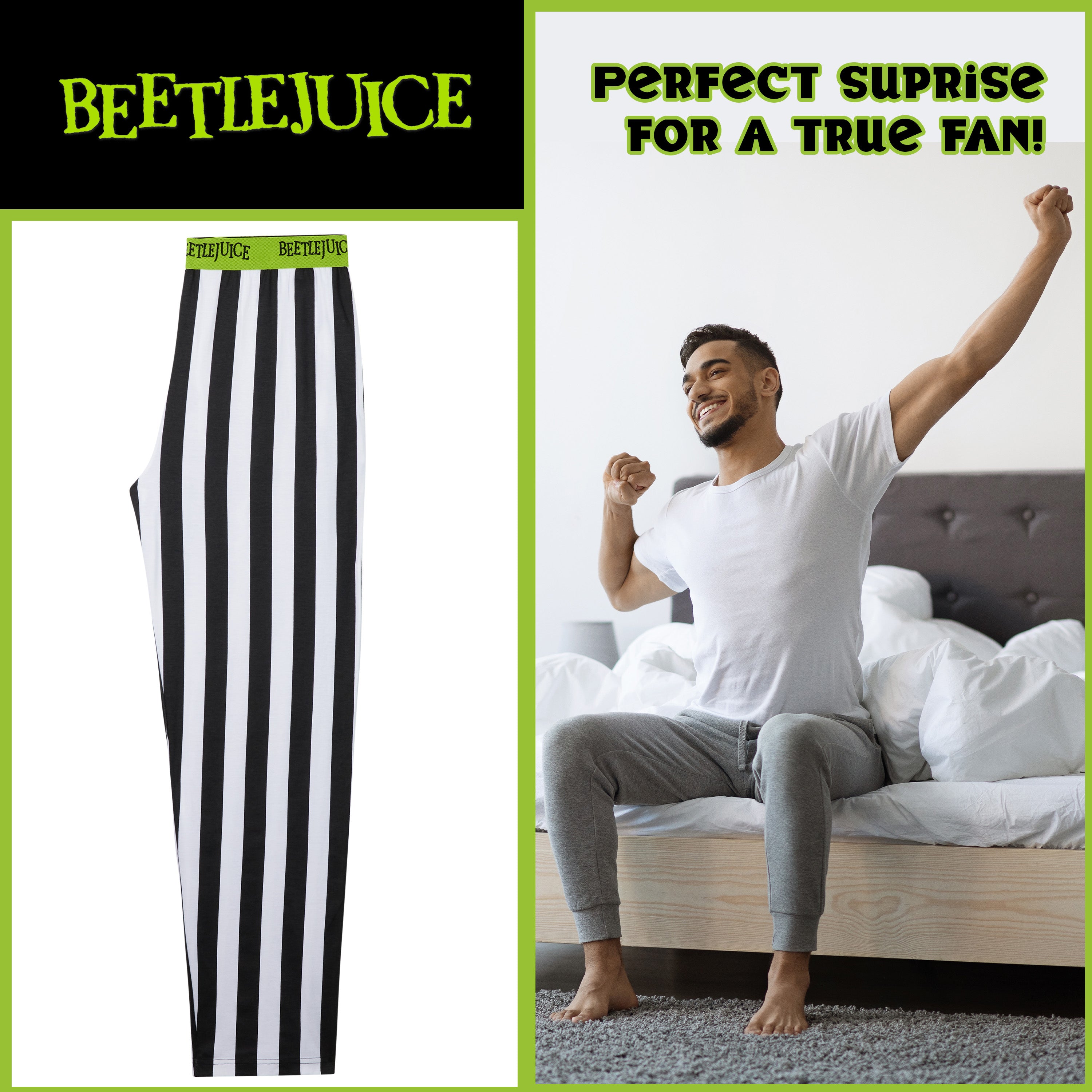 beetlejuice-pantalon-pyjama-homme-coton-poches image 3