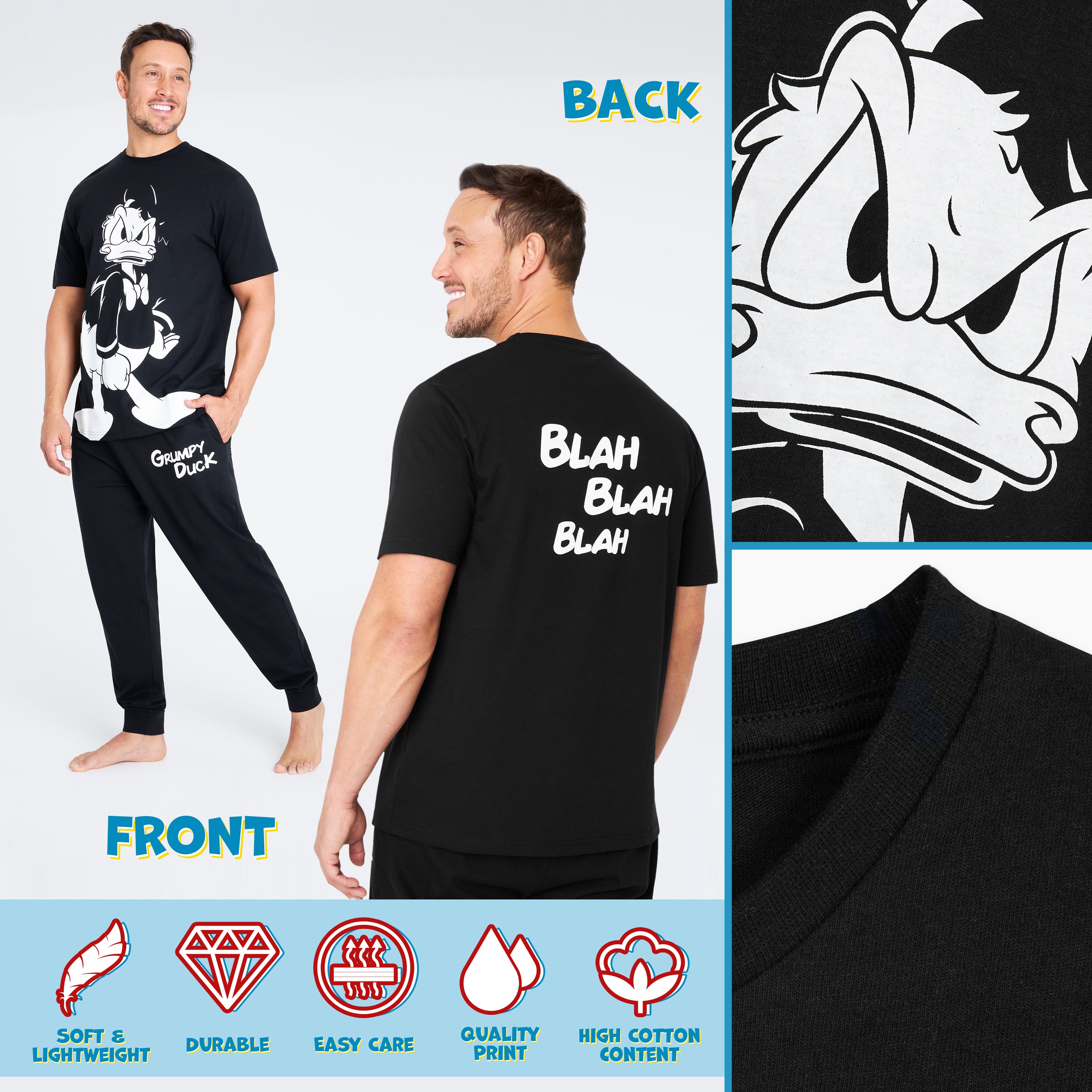 get-trend-men-disney-pyjama-homme-coton-donald-jack-m-3xl image 4