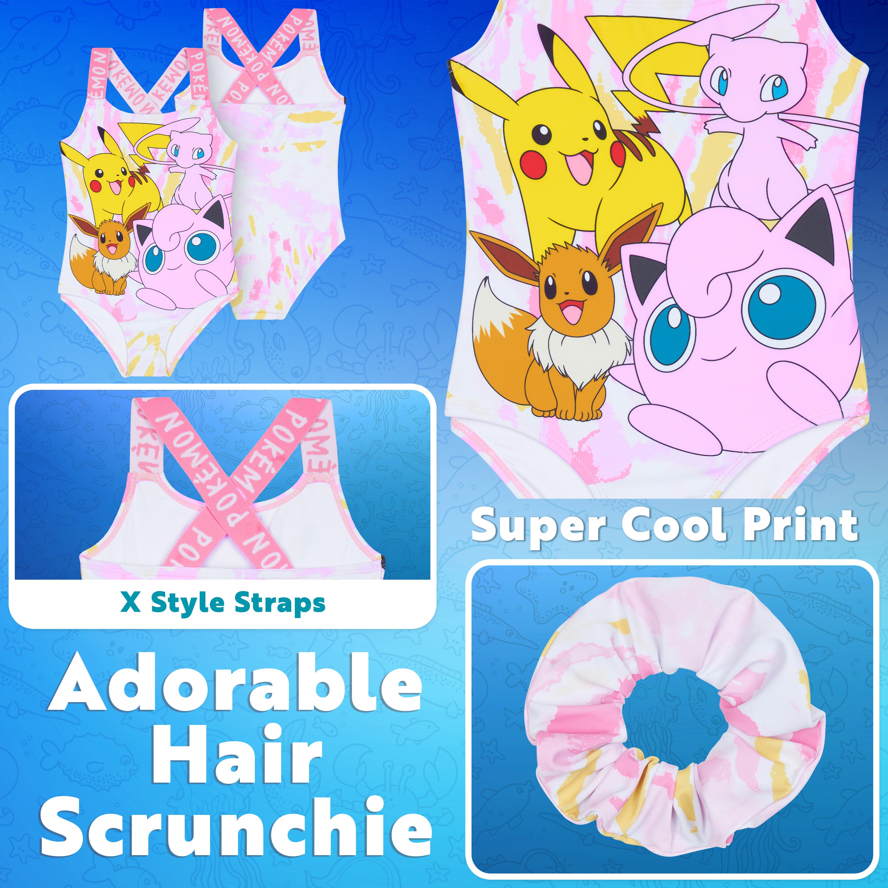 pok-mon-pikachu-maillot-une-pi-ce-fille-9-10-ans-scrunchie image 4