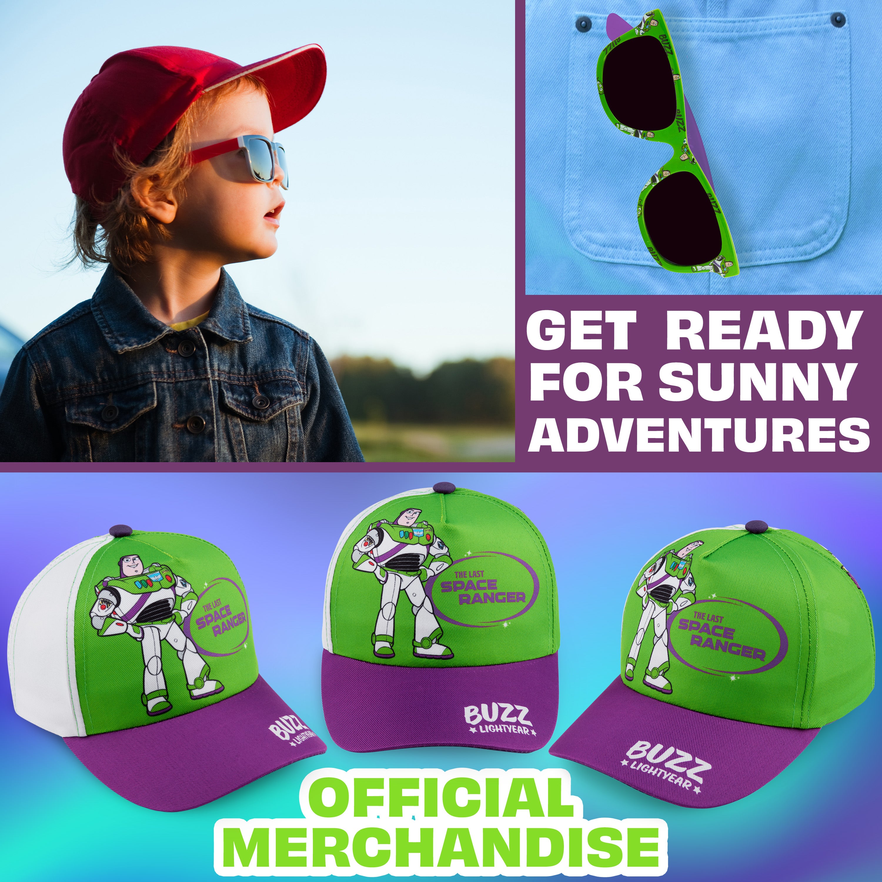 get-trend-set-casquette-baseball-lunettes-soleil-gar-on-uv400 image 2