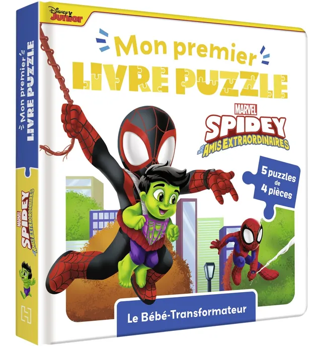 marvel-spidey-et-ses-amis-mon-premier-livre-puzzle-b-b-4-pi-ces image 1