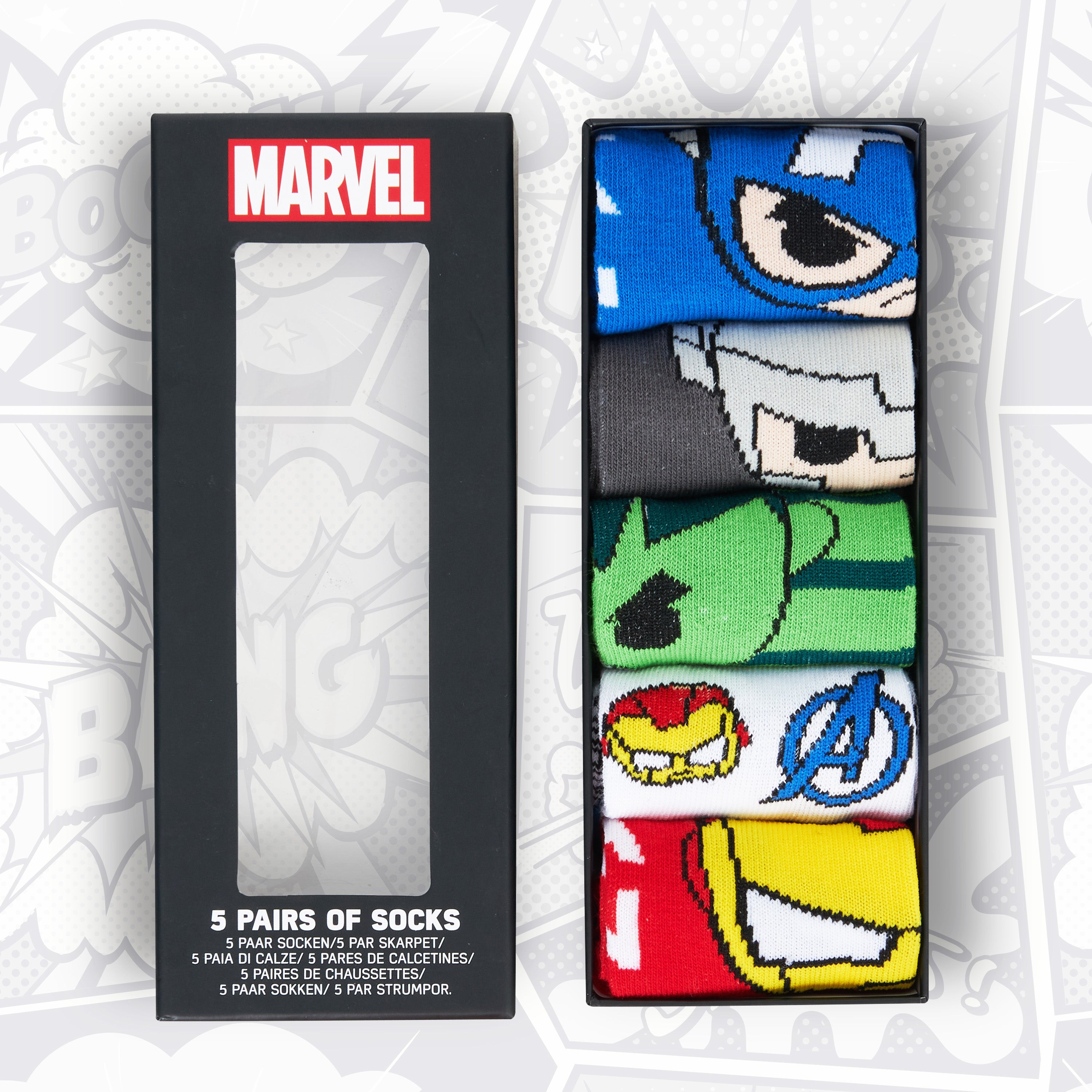 marvel-spiderman-chaussettes-gar-on-lot-de-5-mi-mollet image 2