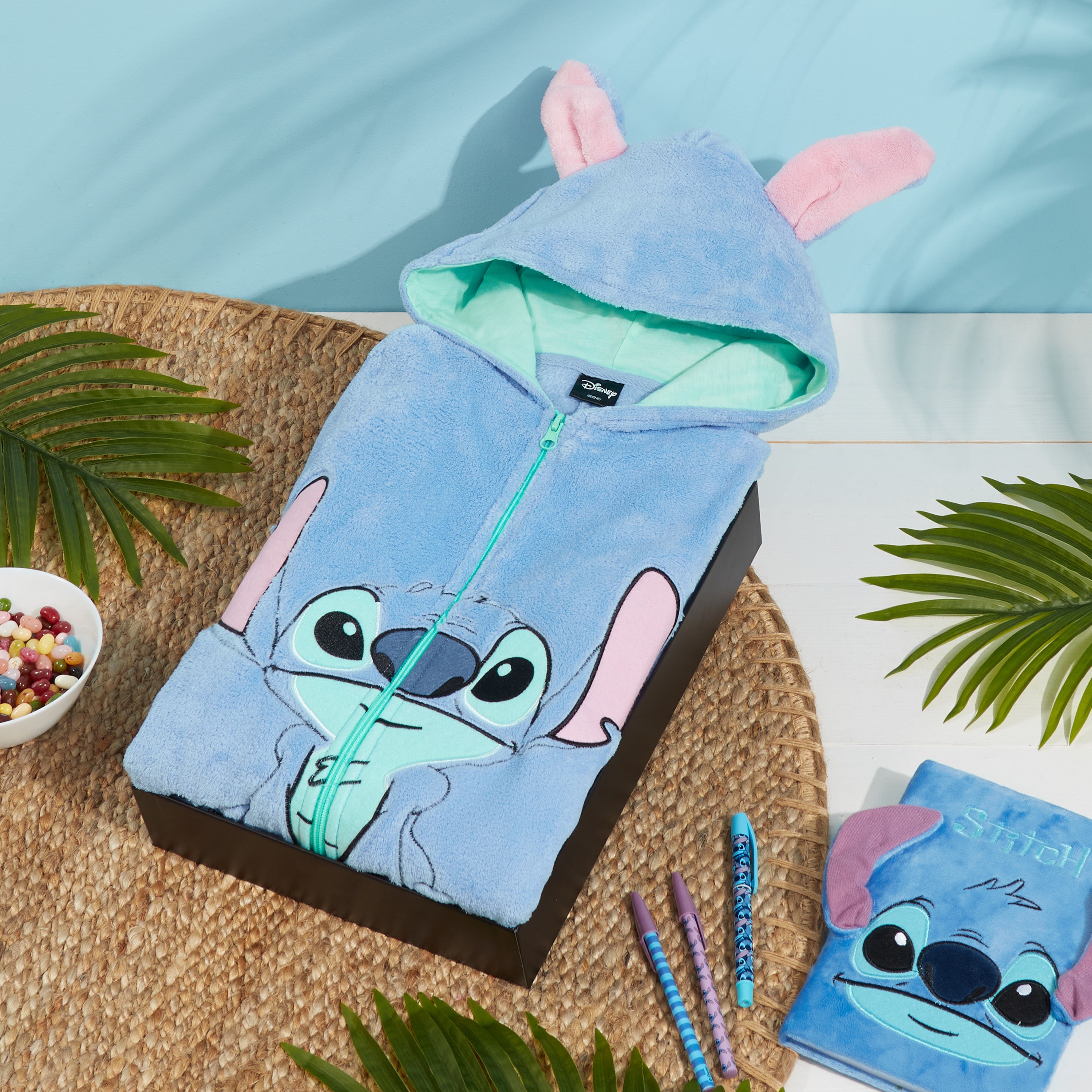 disney-stitch-onesie-enfant-pyjama-polaire-combinaison-bleue image 3