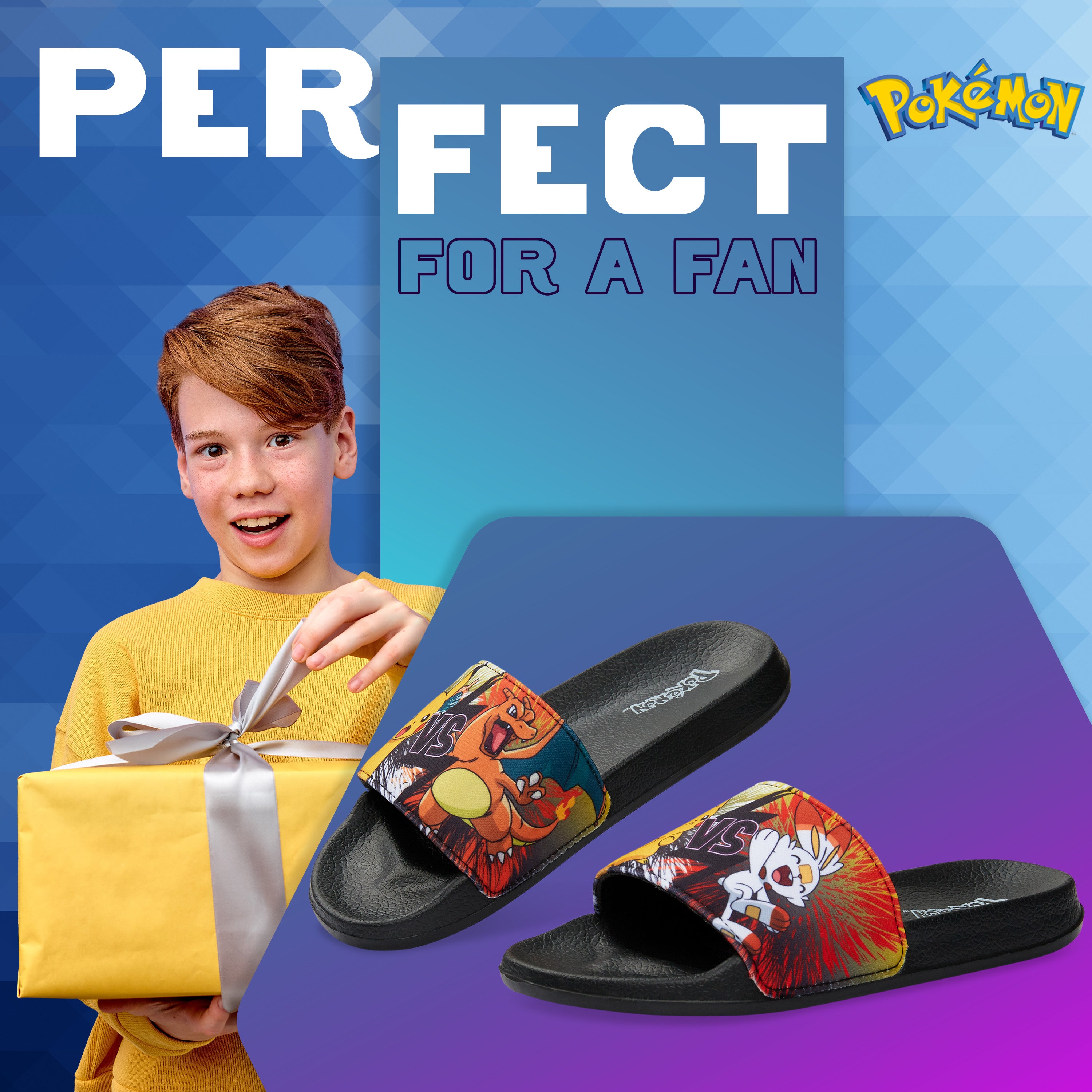 pok-mon-sliders-gar-on-claquettes-noir-orange-pointure-1 image 3