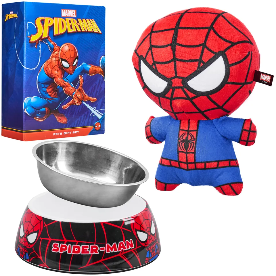 marvel-set-jouet-peluche-chien-gamelle-antid-rapante-spiderman image 1