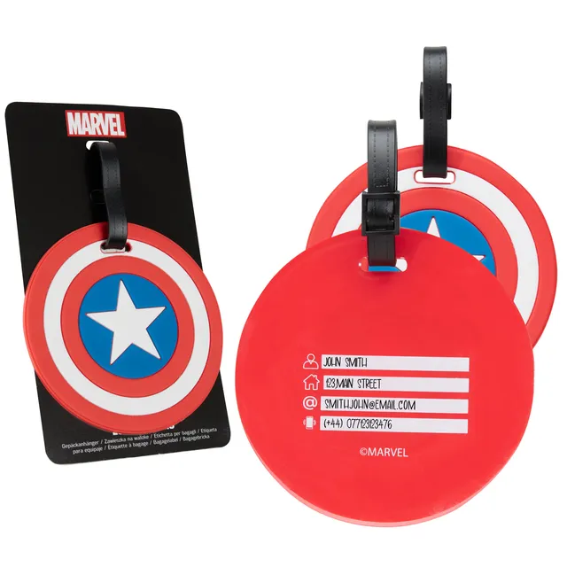 marvel-captain-america-tiquette-valise-pvc-rouge-adresse-voyage image 1