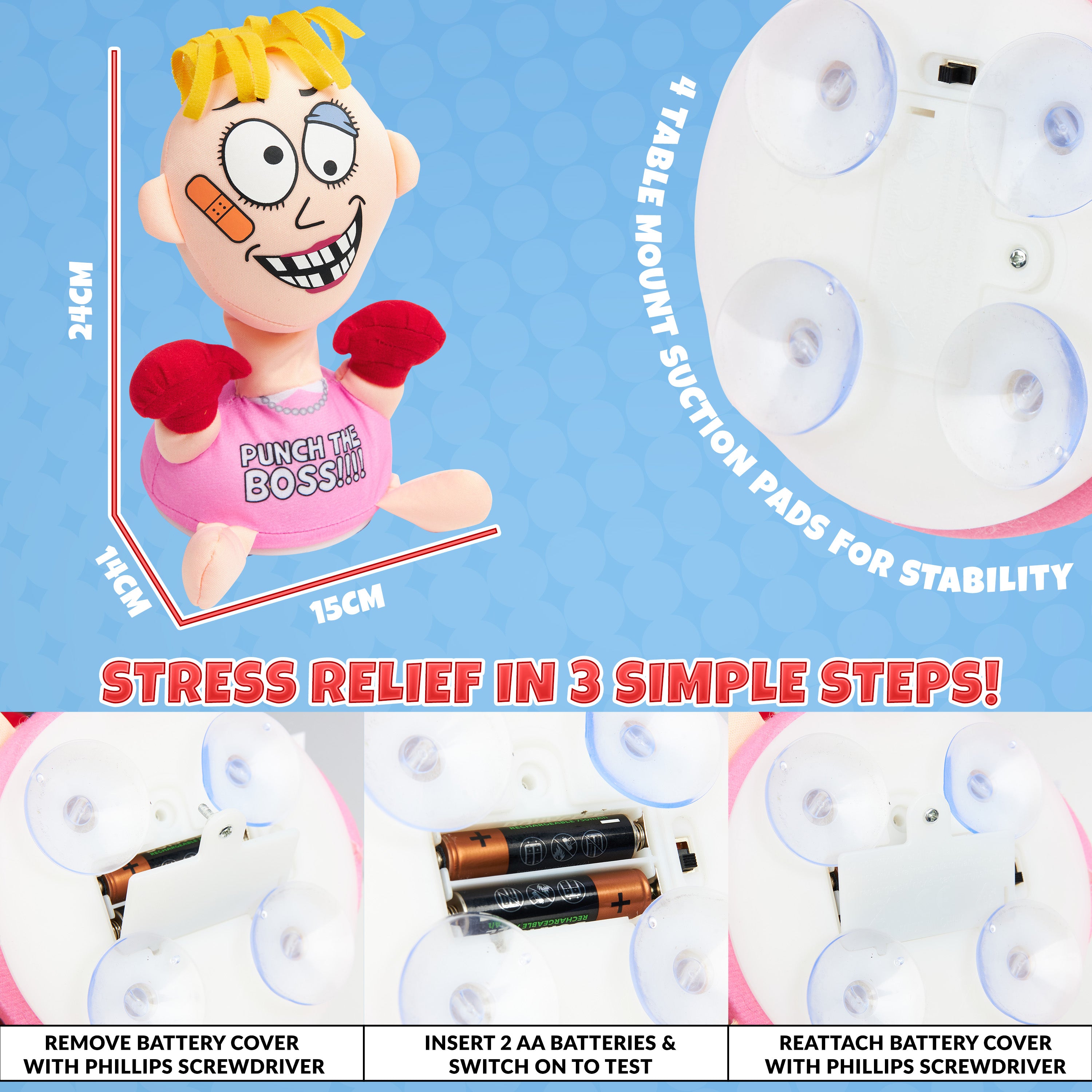 kreativekraft-punch-boss-jouet-anti-stress-rose-ventouse image 7