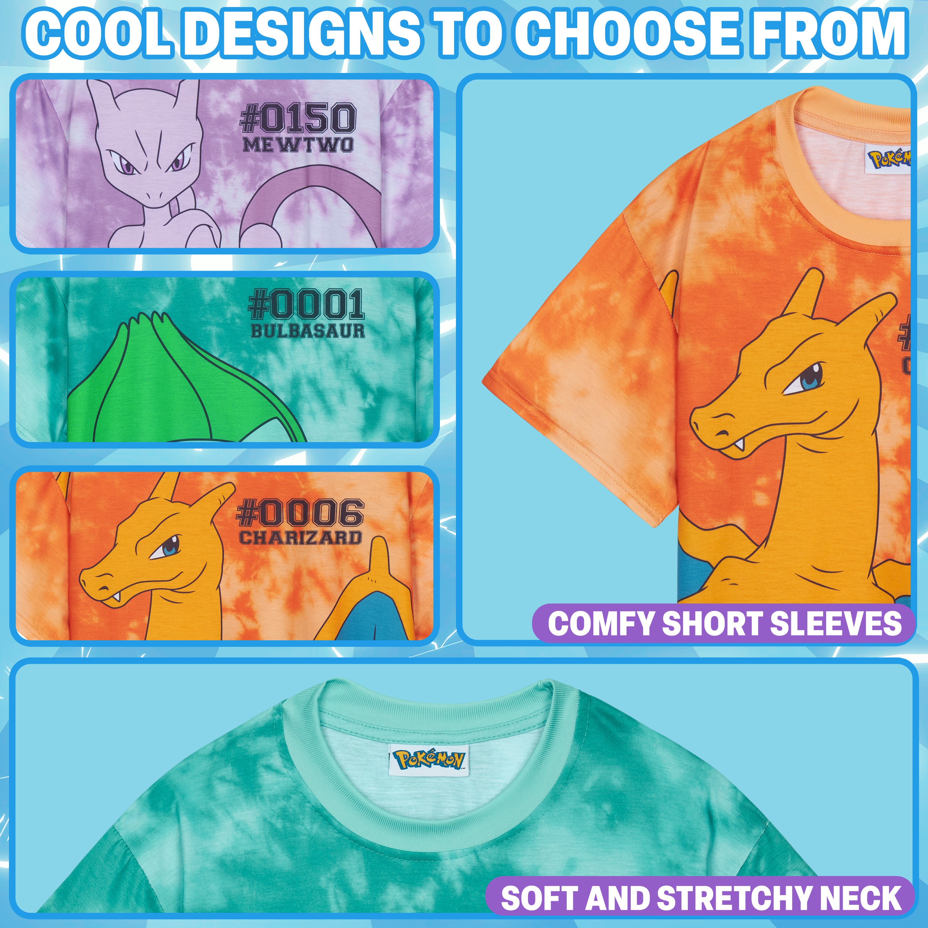 pok-mon-pikachu-t-shirt-gar-on-manches-courtes-11-12-ans-coton image 4