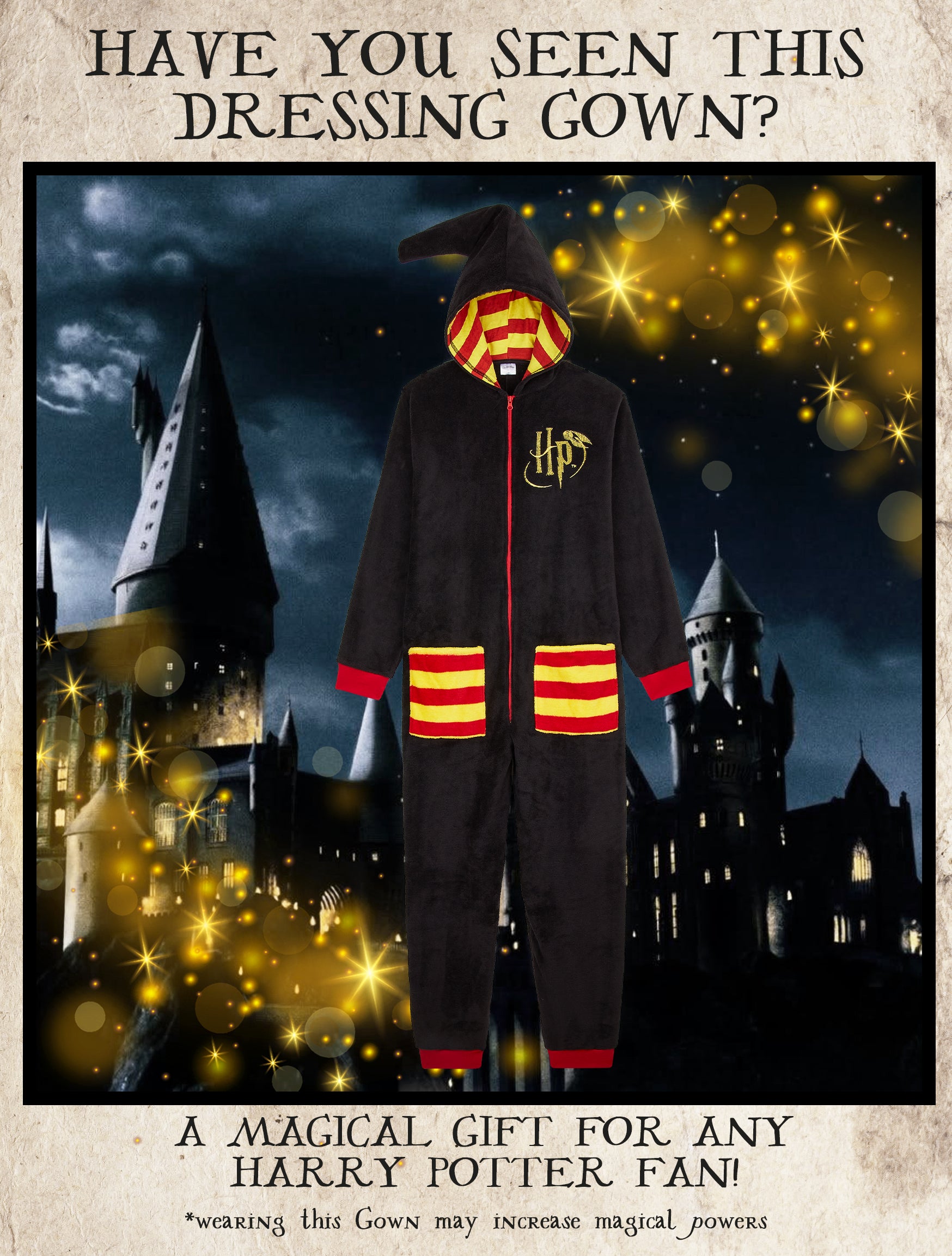 harry-potter-combinaison-pyjama-femme-s-polaire-noire image 3