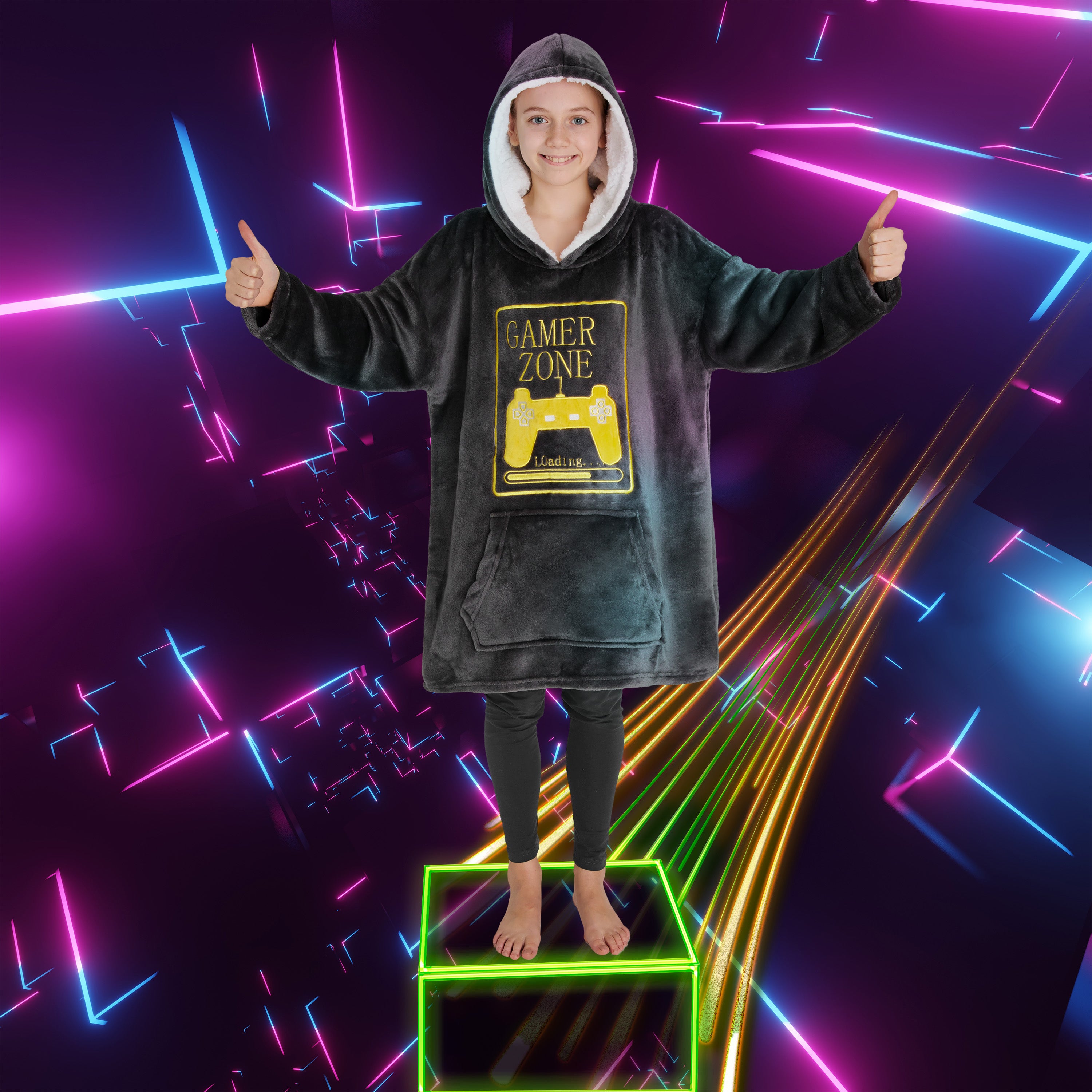 citycomfort-sweat-plaid-gar-on-polaire-oversize-enfant image 3