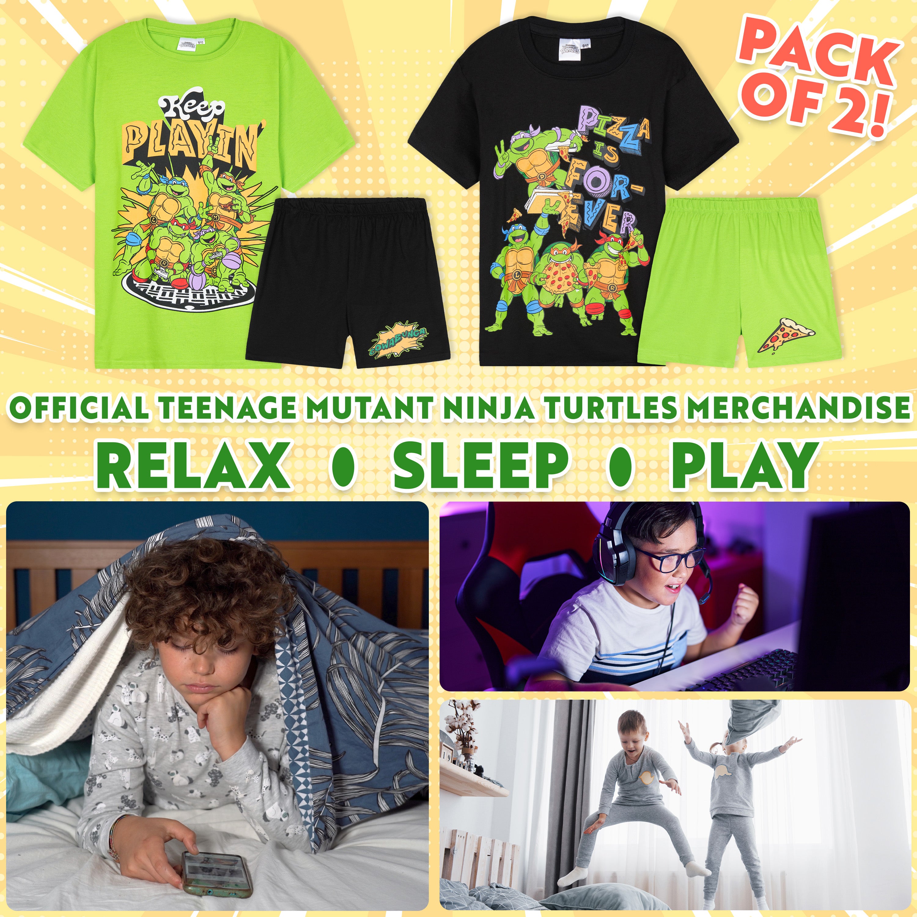 get-trend-boys-pyjama-court-gar-on-11-12-ans-lot-2-pi-ces-t image 2