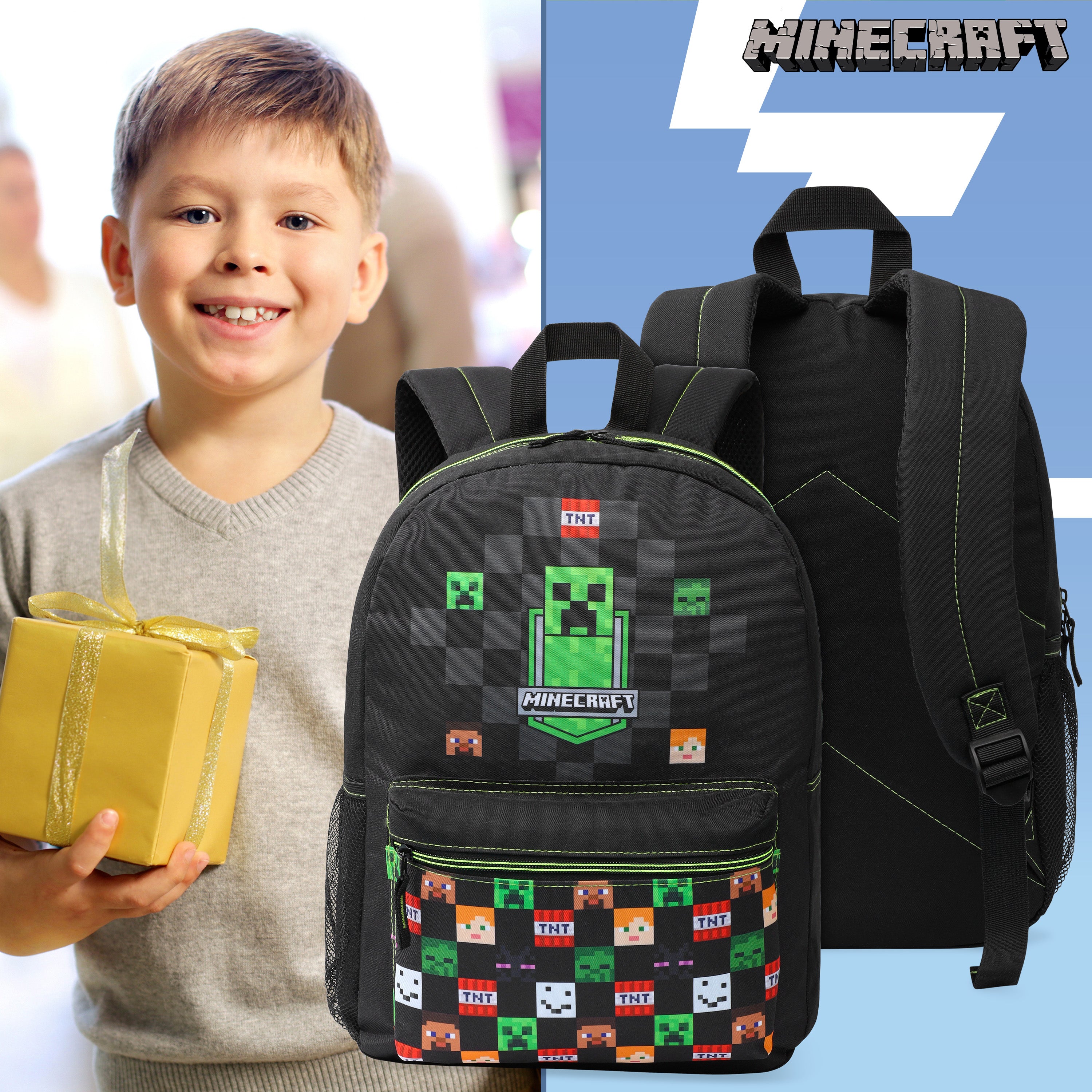 minecraft-sac-dos-enfant-poche-avant-bretelles-matelass-es image 3