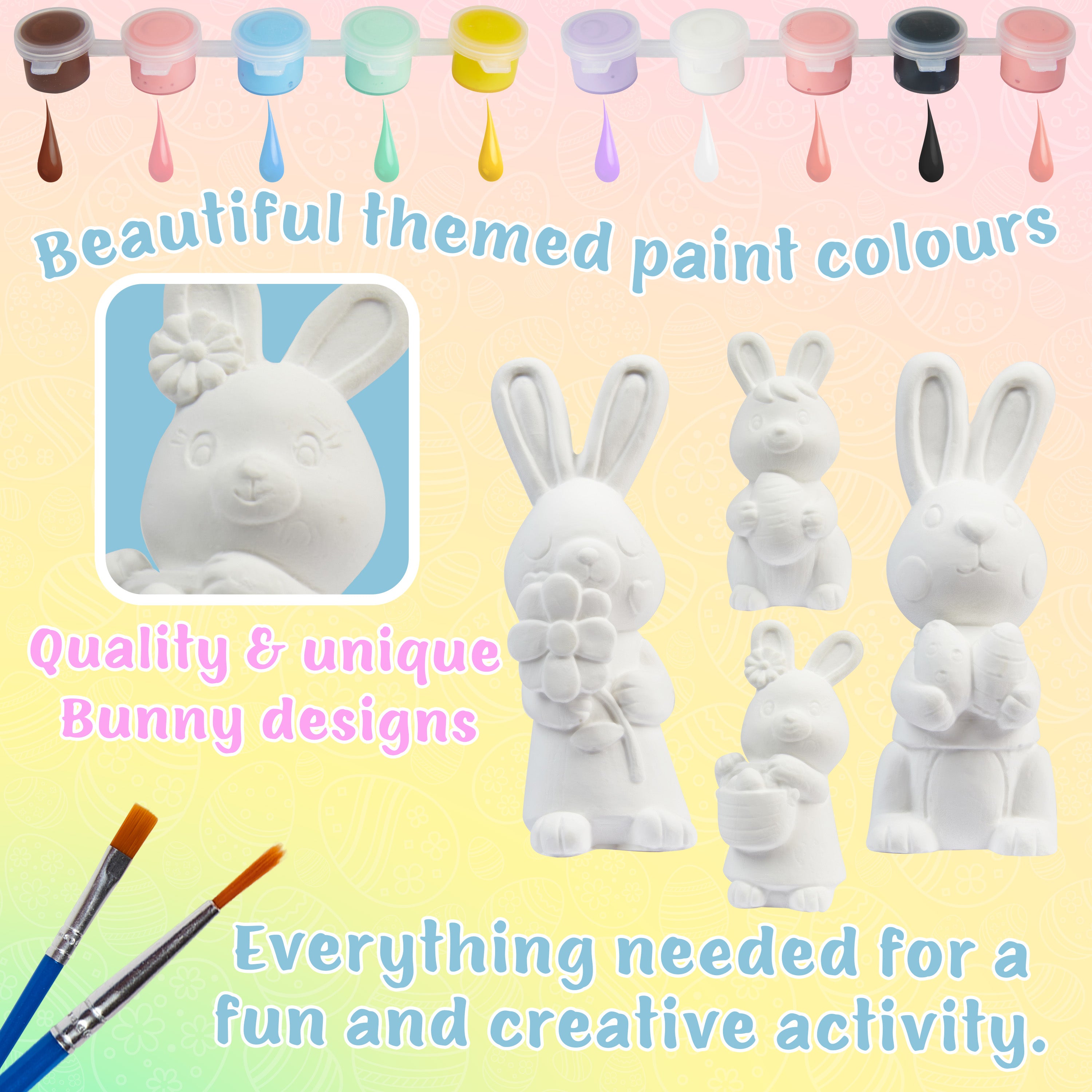 kreativekraft-kit-peinture-p-ques-lapins-4-pi-ces image 3
