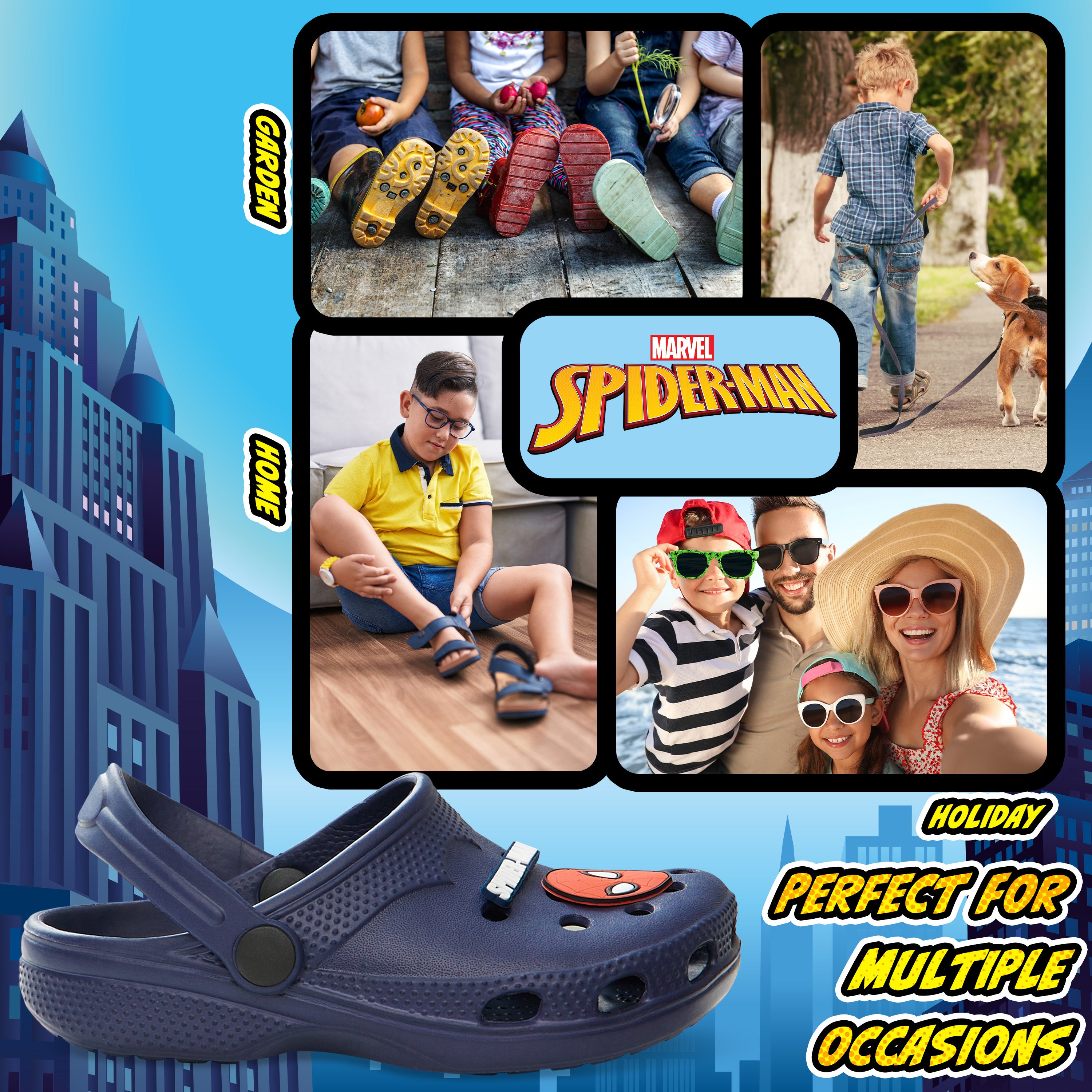 marvel-spiderman-sabots-gar-on-clogs-bleu-marine-28 image 5