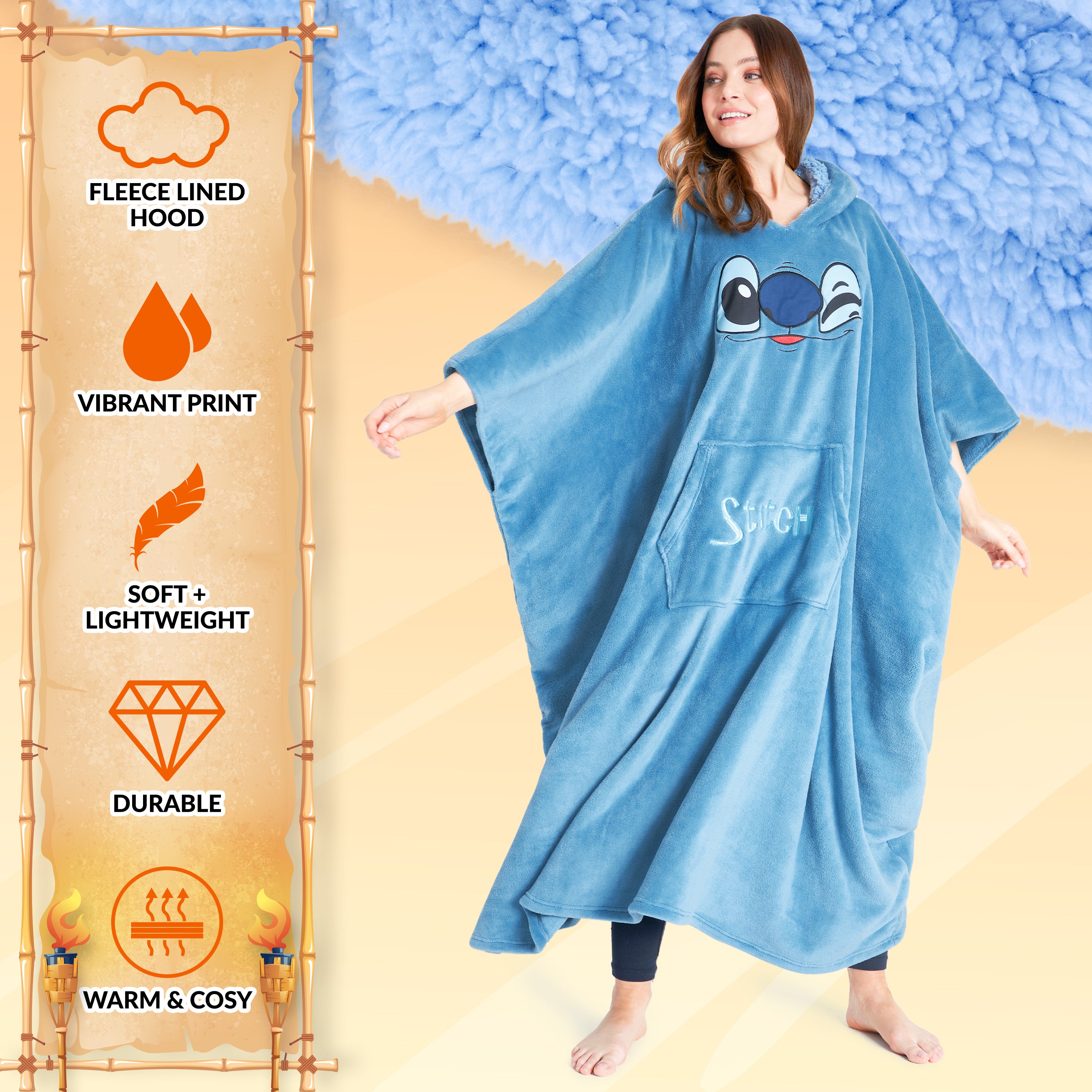 disney-stitch-plaid-capuche-polaire-sherpa-oversize image 3
