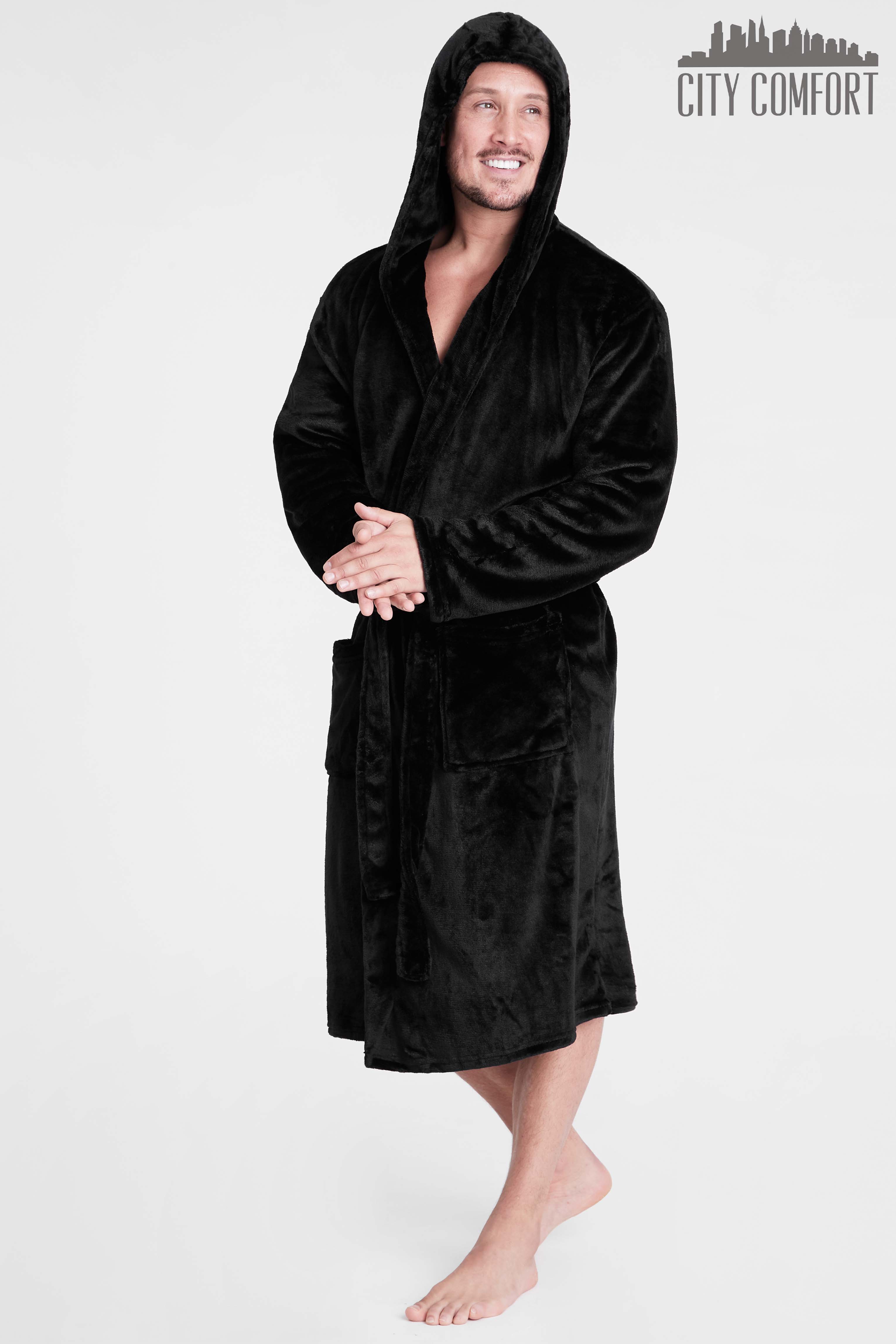 get-trend-men-peignoir-polaire-capuche-homme-l-doux image 2