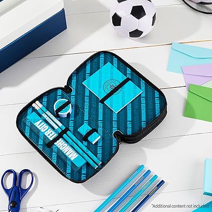 manchester-city-trousse-garnie-3-compartiments-foot-enfant image 2