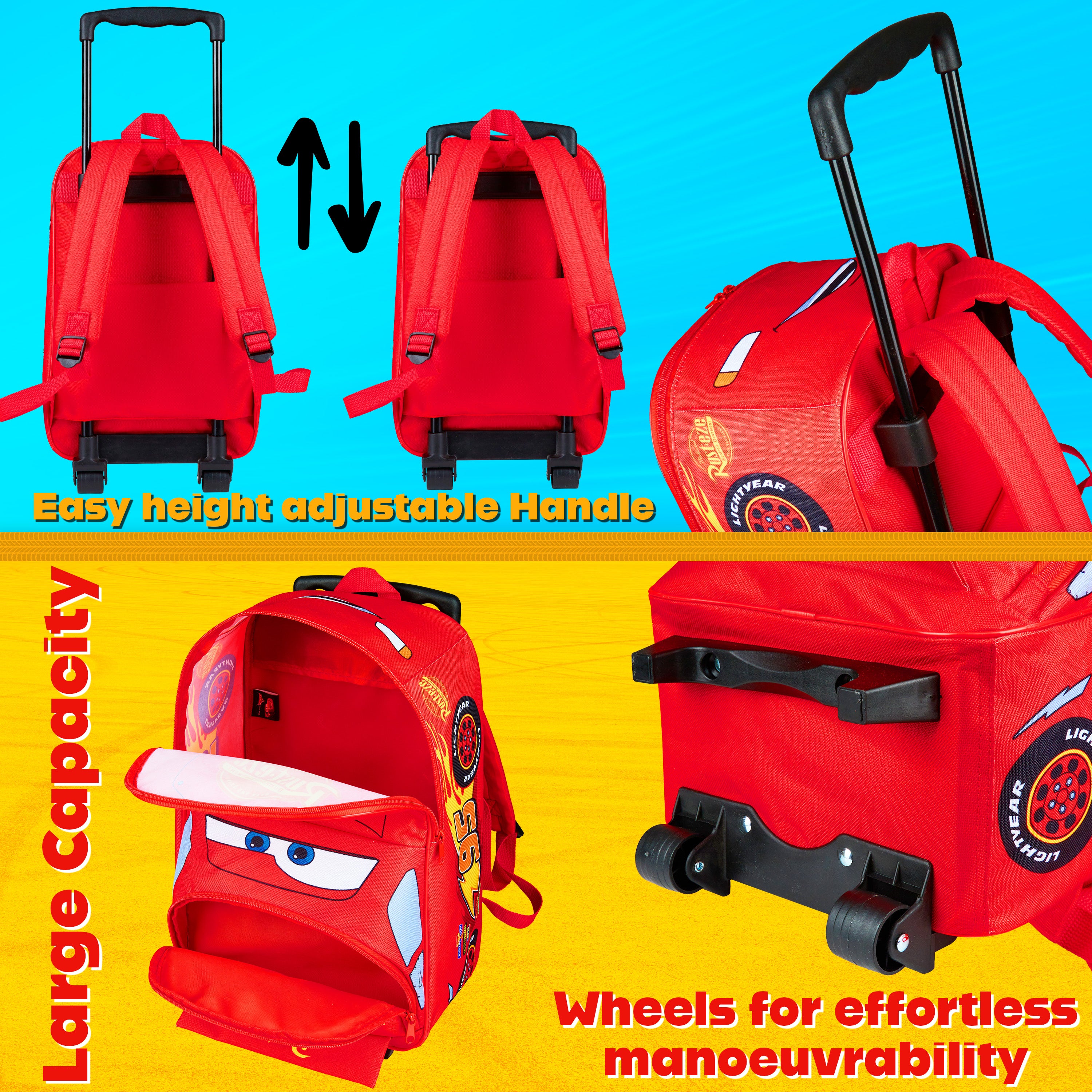 get-trend-cars-valise-enfant-trolley-42cm-flash-mcqueen image 3