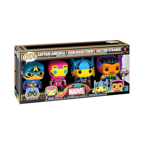 funko-pop-marvel-blacklight-captain-america-figurine-vinyle-4-pack image 8