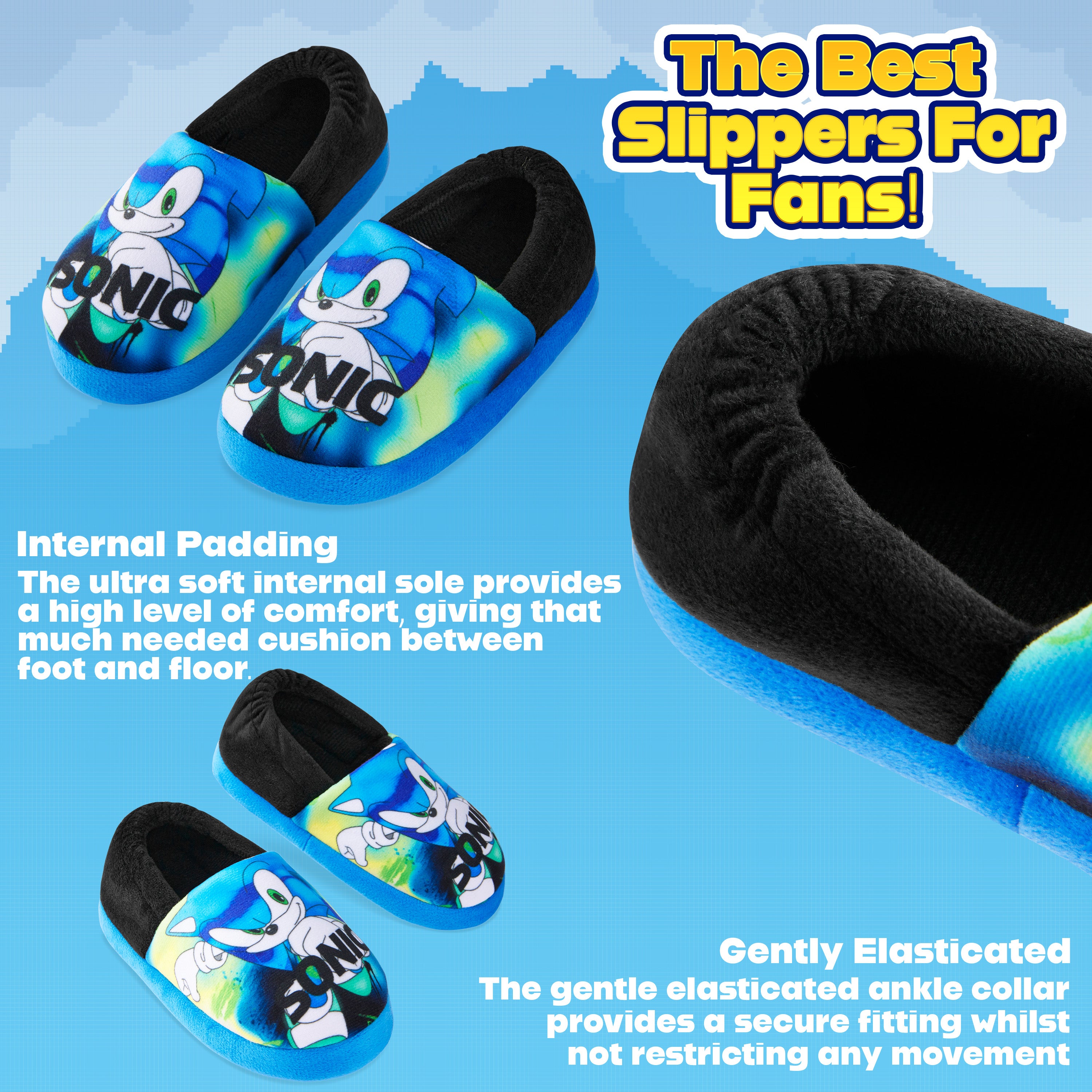 sonic-chaussons-gar-on-3d-chauds-antid-rapants-taille-30 image 5