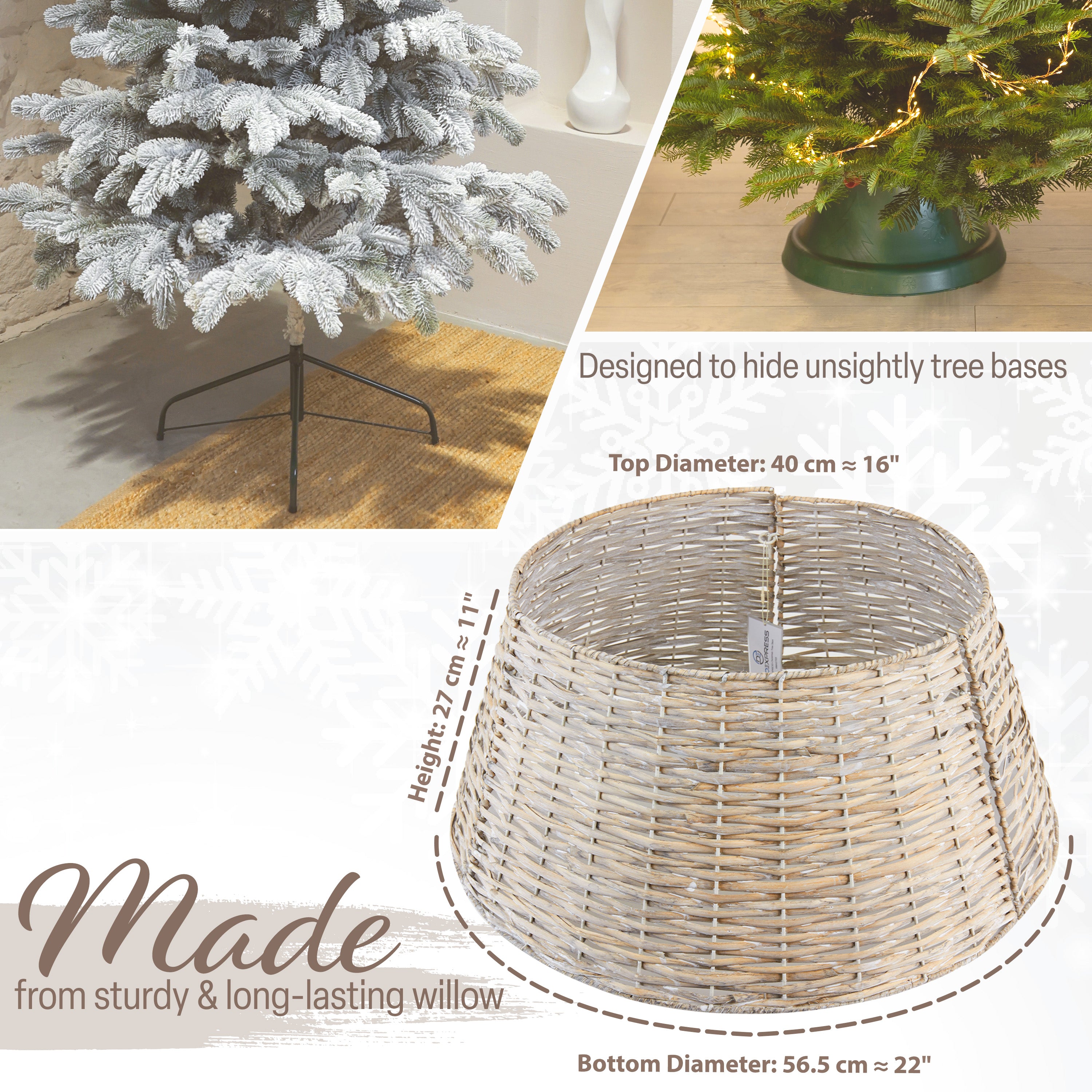 deco-express-jupe-sapin-no-l-tiss-e-beige-56-5-cm image 2
