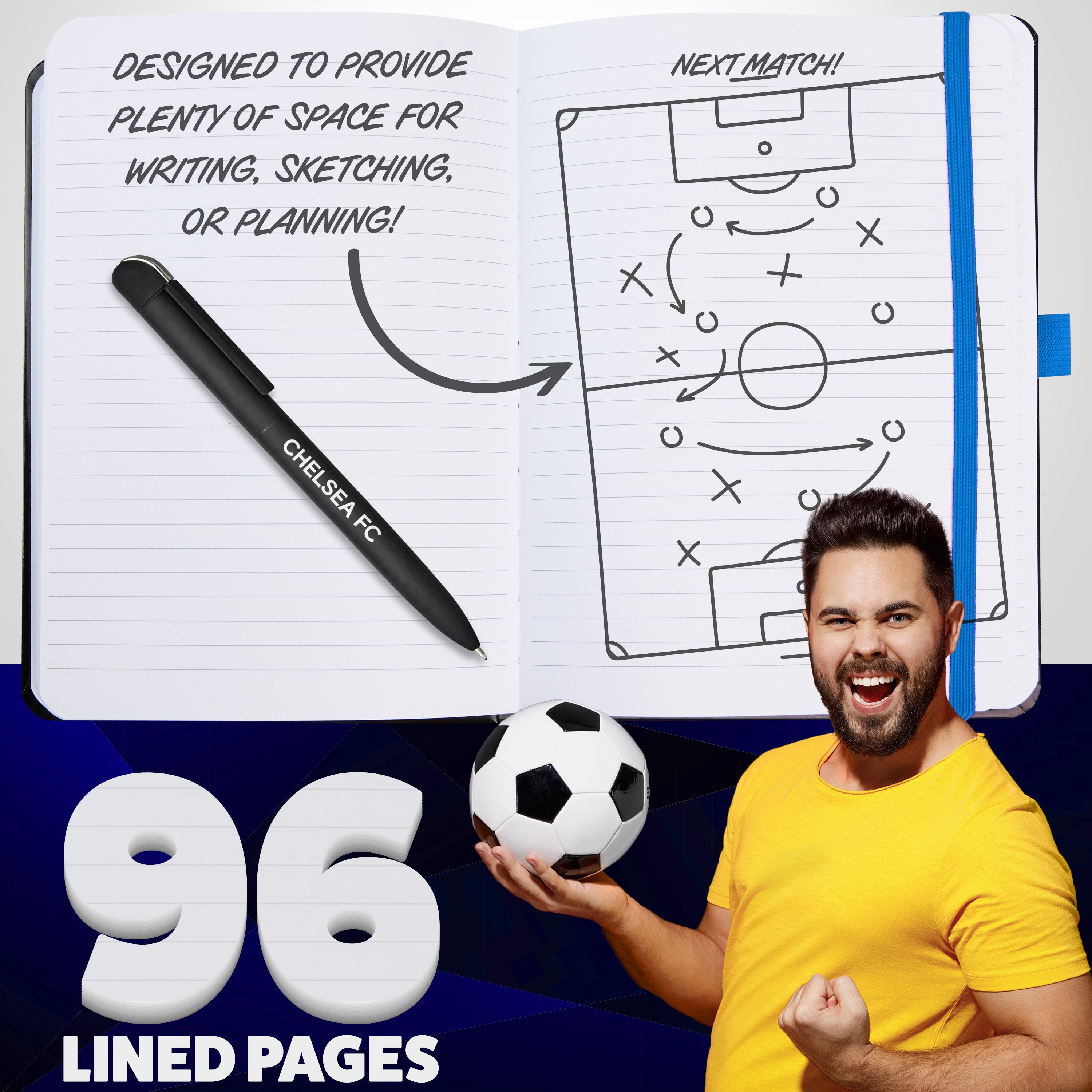 chelsea-f-c-set-carnet-a4-lign-stylo-supporters image 3