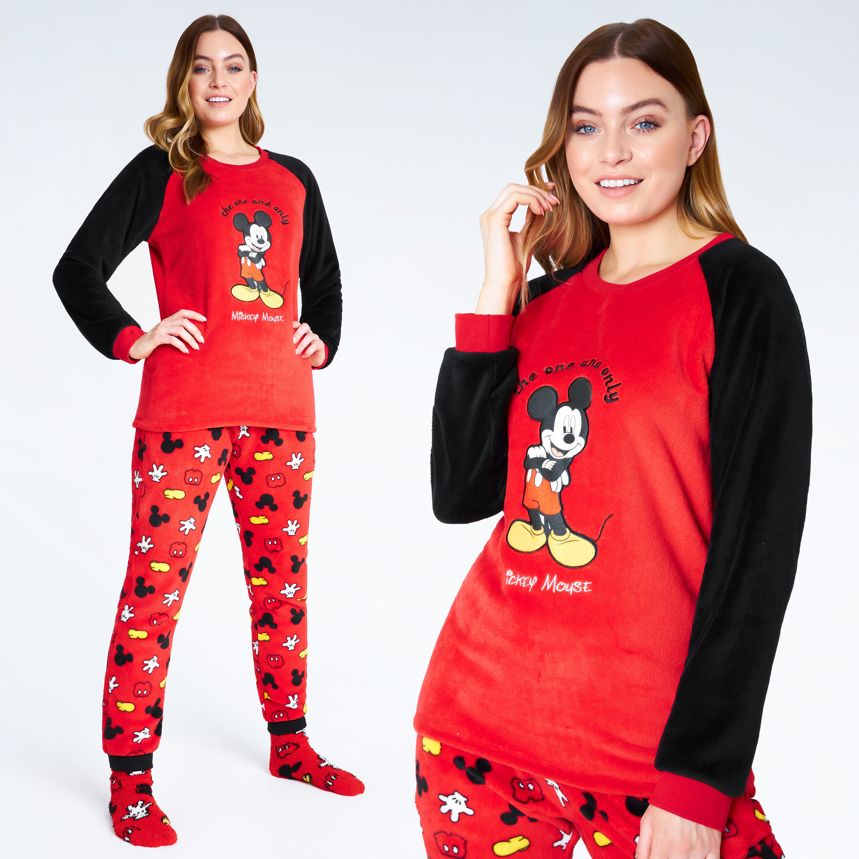 disney-pyjama-polaire-femme-stitch-taille-m-chaussettes image 3