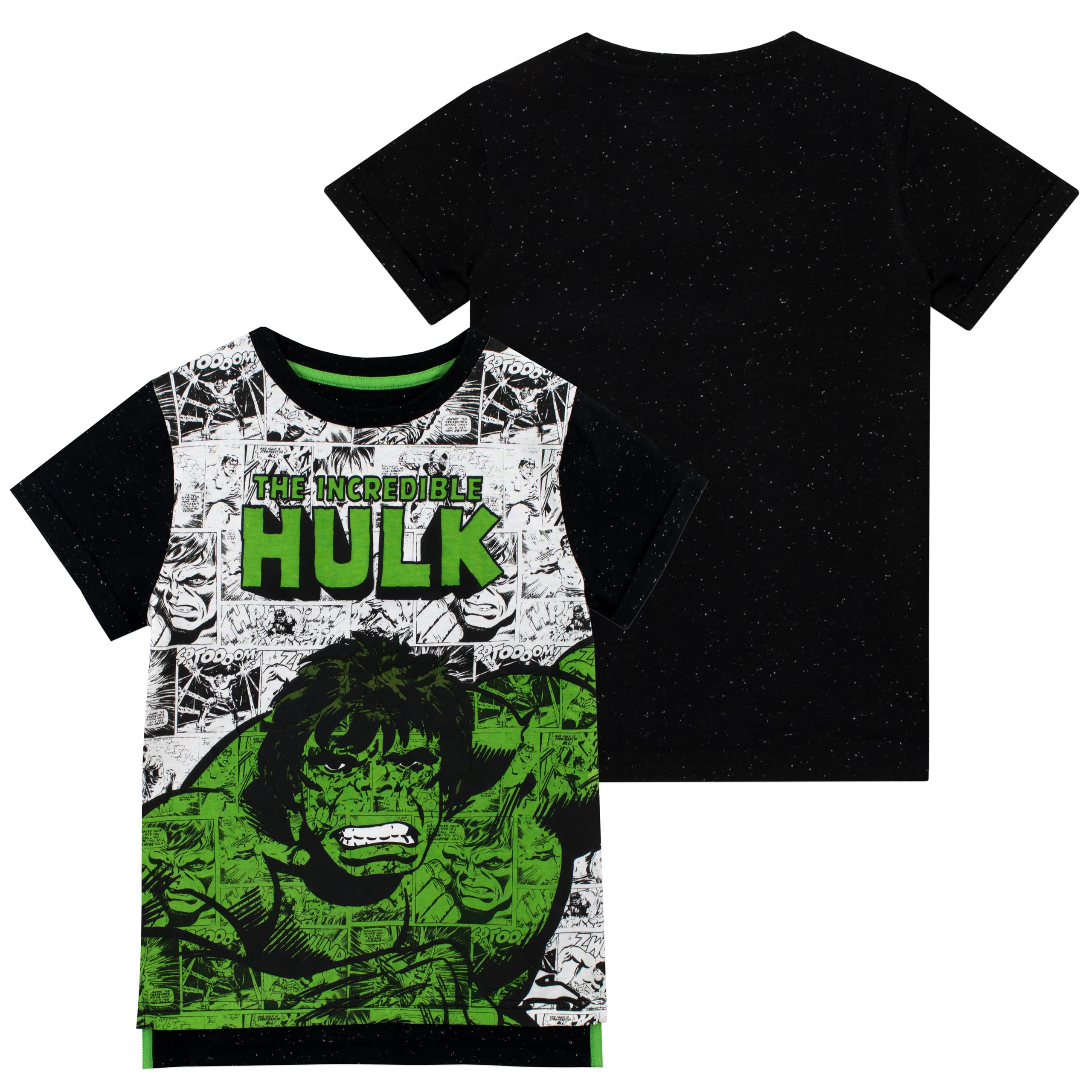 marvel-hulk-t-shirt-gar-on-7-8-ans-manches-courtes-vert-coton image 7