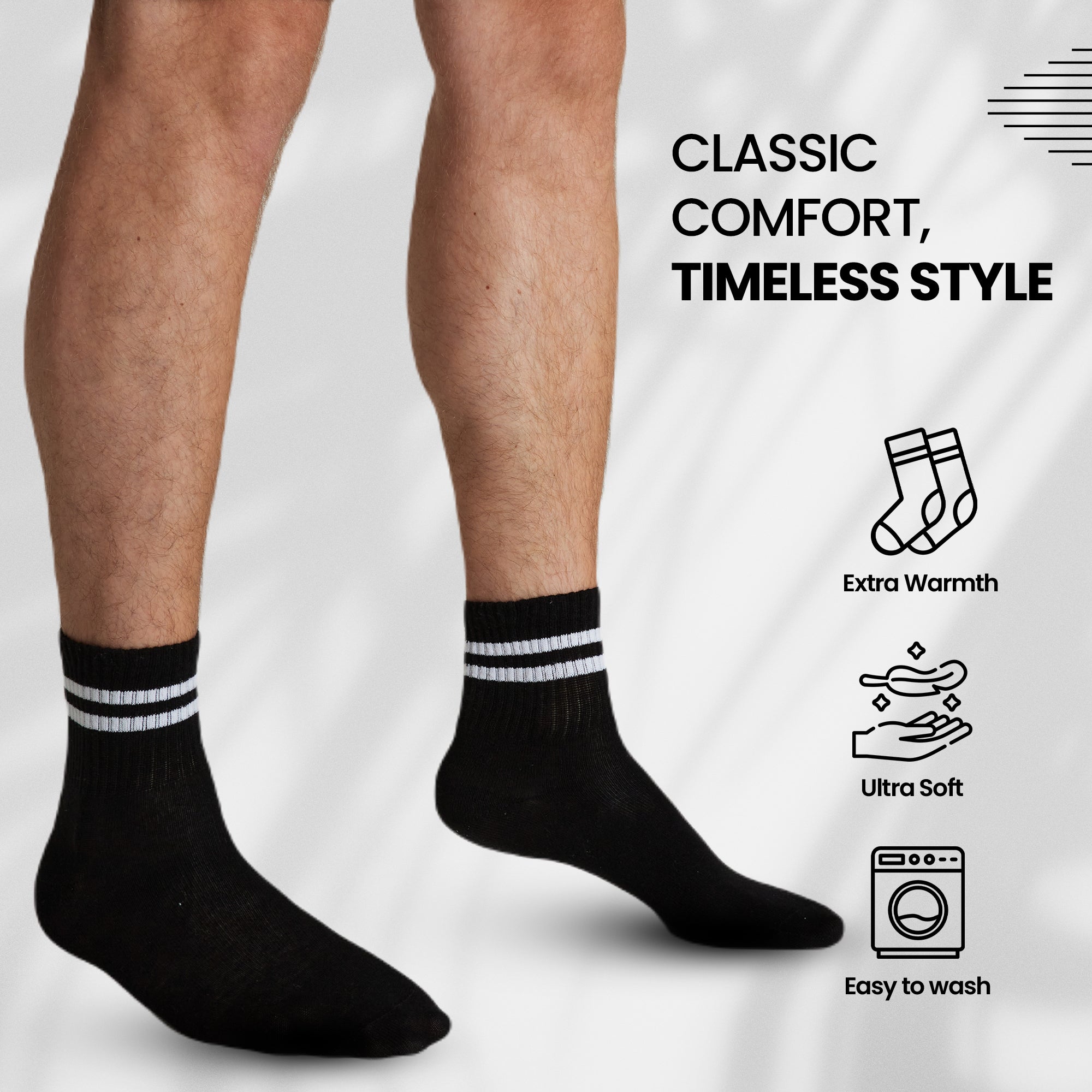 citycomfort-men-chaussettes-homme-ray-es-lot-6-coton image 3