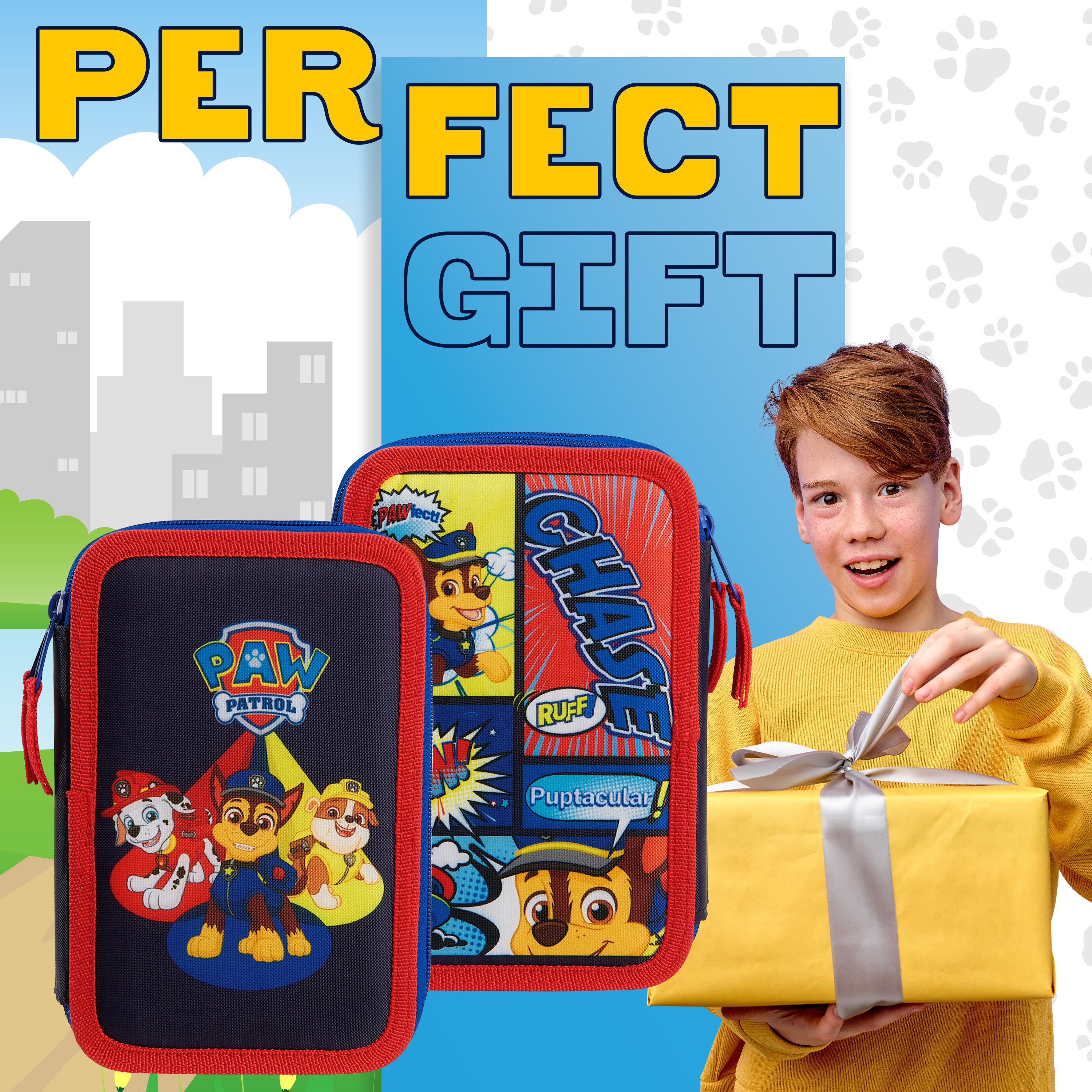 paw-patrol-trousse-garnie-enfant-rouge-bleu-3-zip image 3