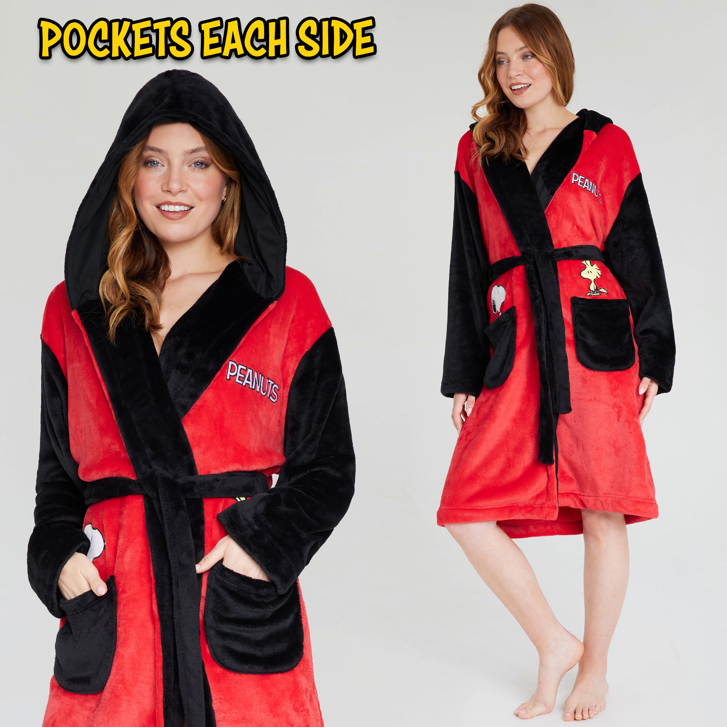 get-trend-snoopy-peignoir-polaire-femme-capuche-m image 4
