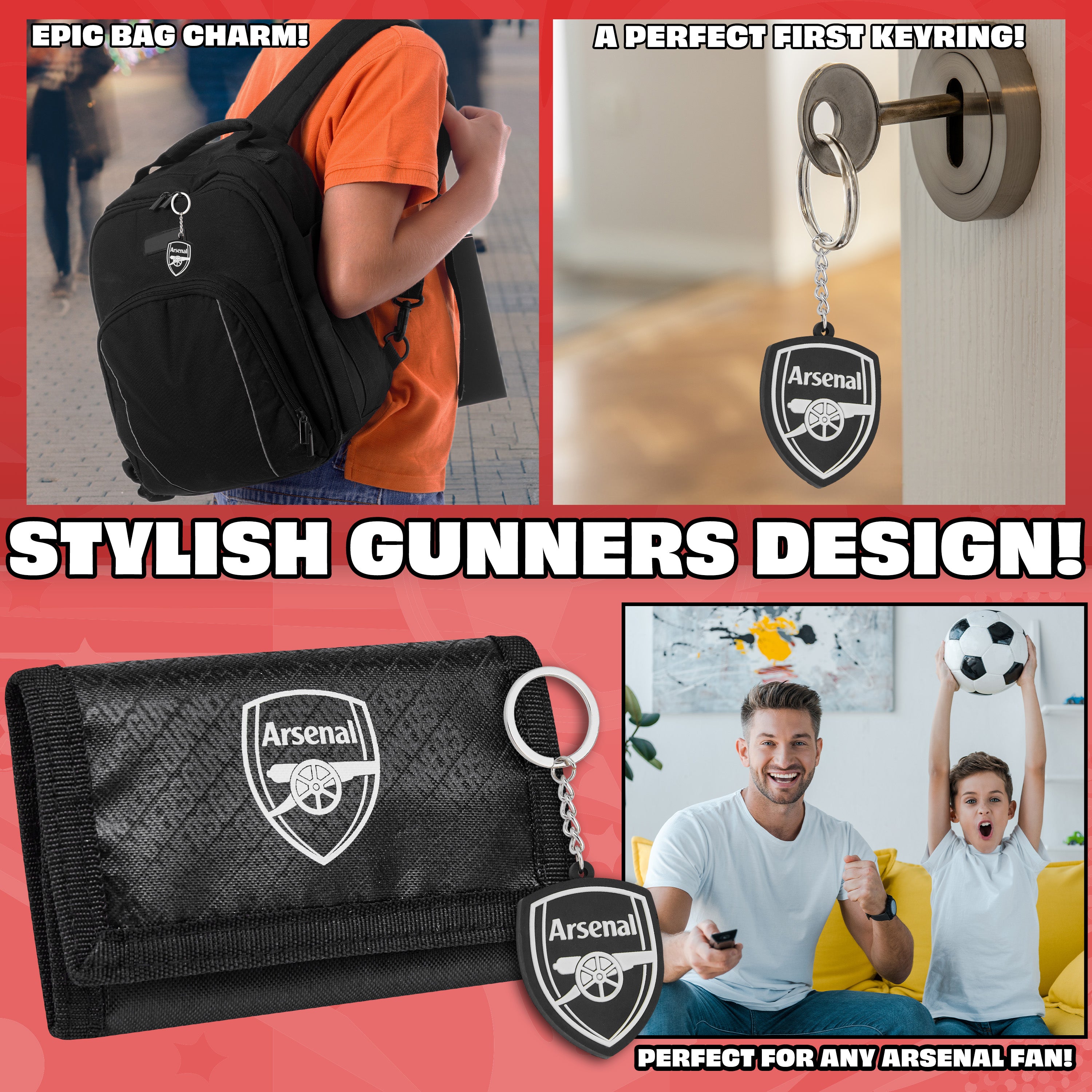 arsenal-portefeuille-triple-gar-on-porte-cl-s-logo-supporter image 4